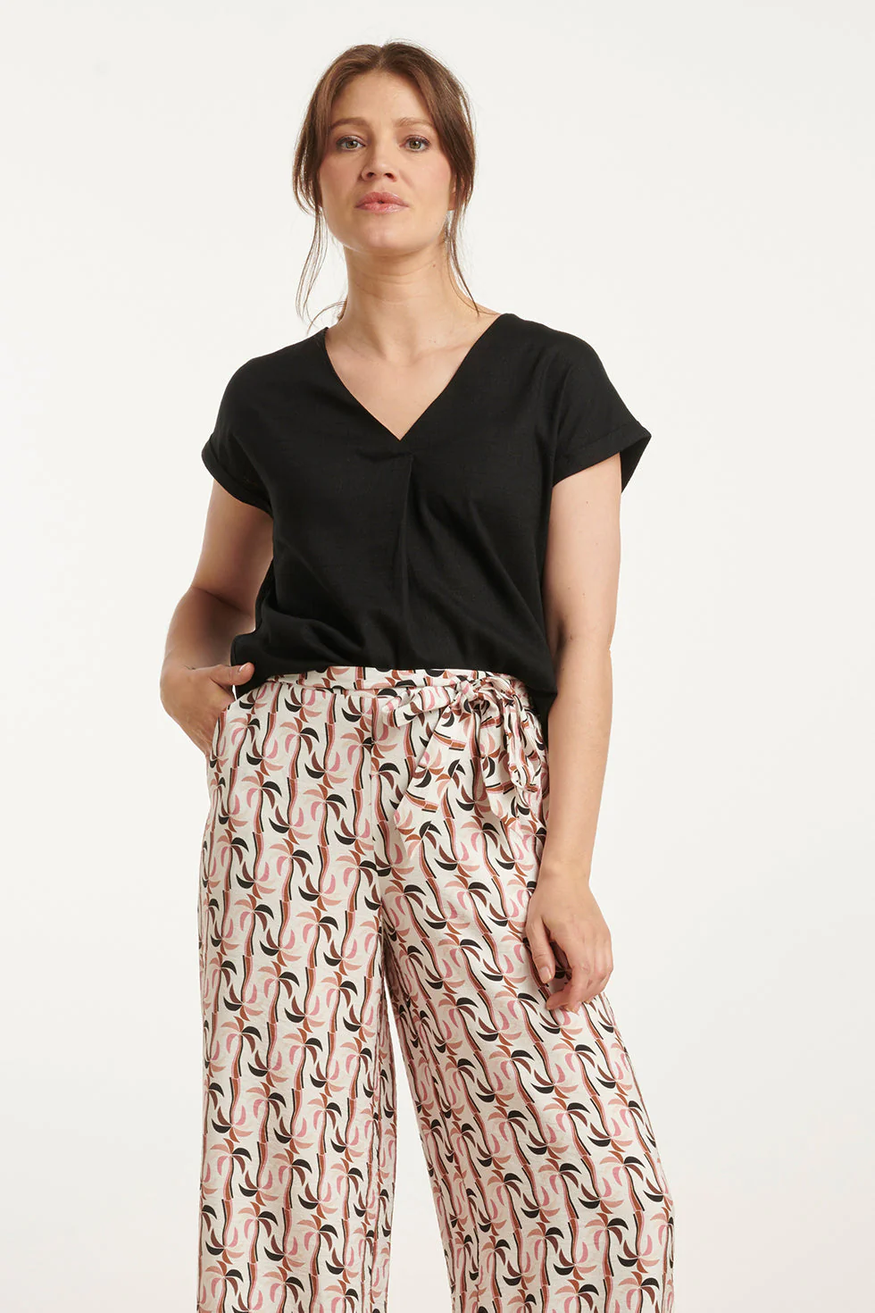 Smashed Lemon 25148 e linnen top met v-hals |