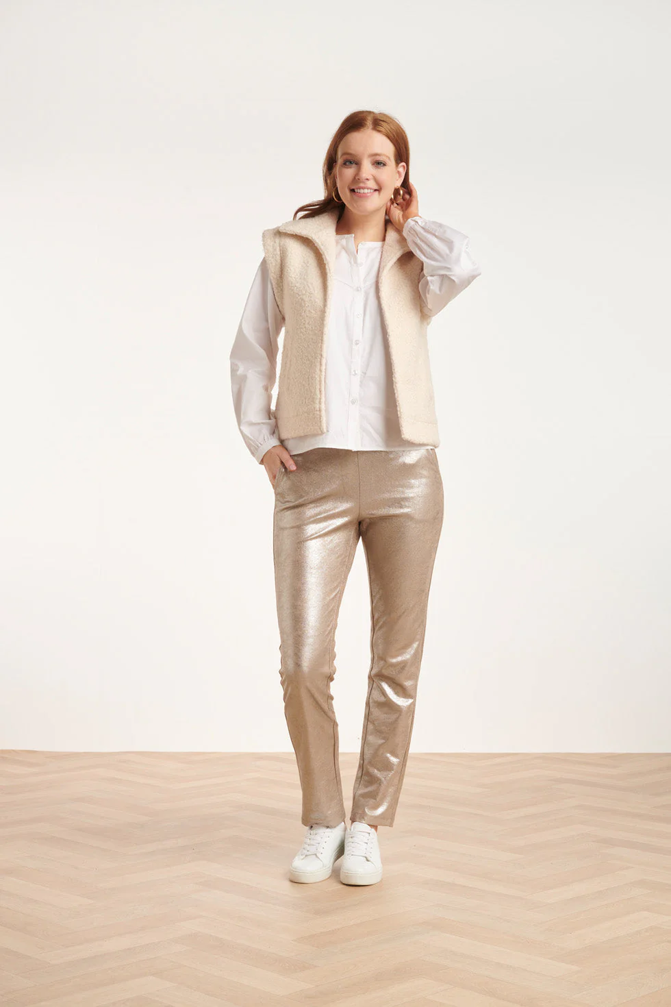Smashed Lemon 24554 open bouclé gilet |