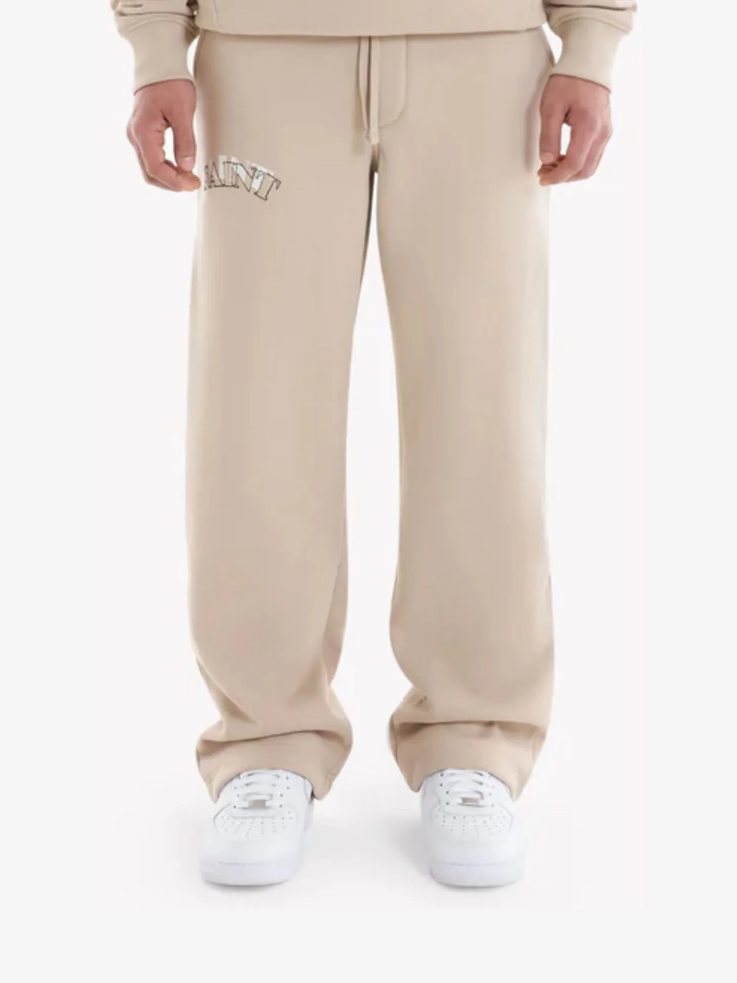 Saint Blanc Top stitch loose jogger feather grey
