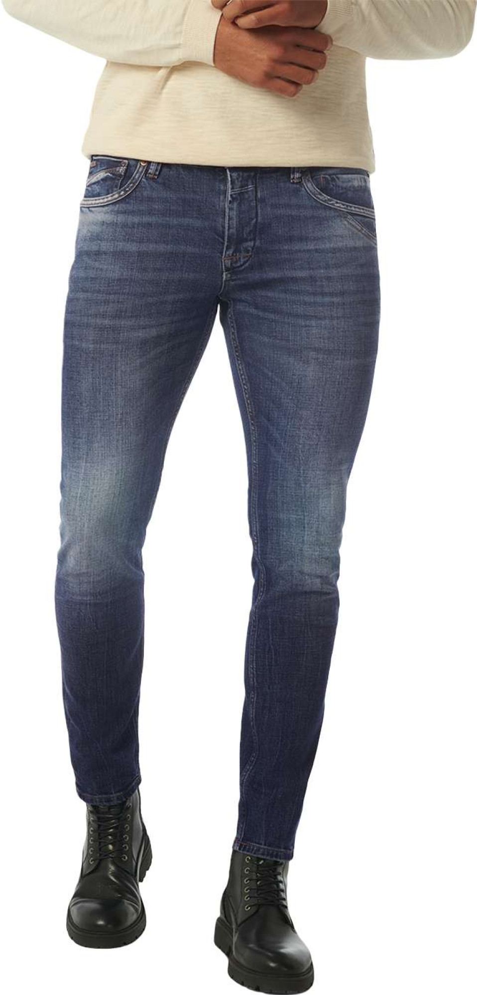 No Excess Denim, tapered 712, stone used, str stone used den