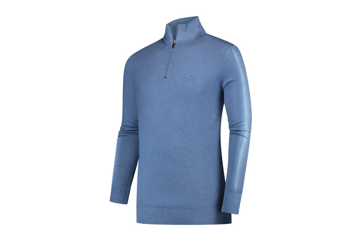 Circle of Gentlemen Alonzo 100% merino pullover met rits
