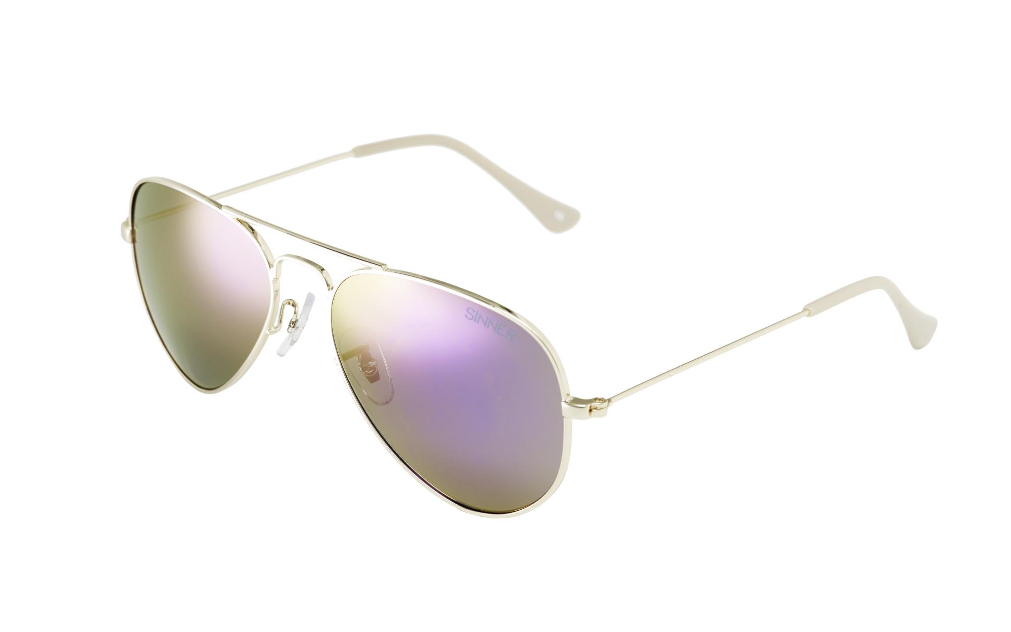 Sinner amoer gld met.-smoke purple mirror ski zonnebril goud-multicolour