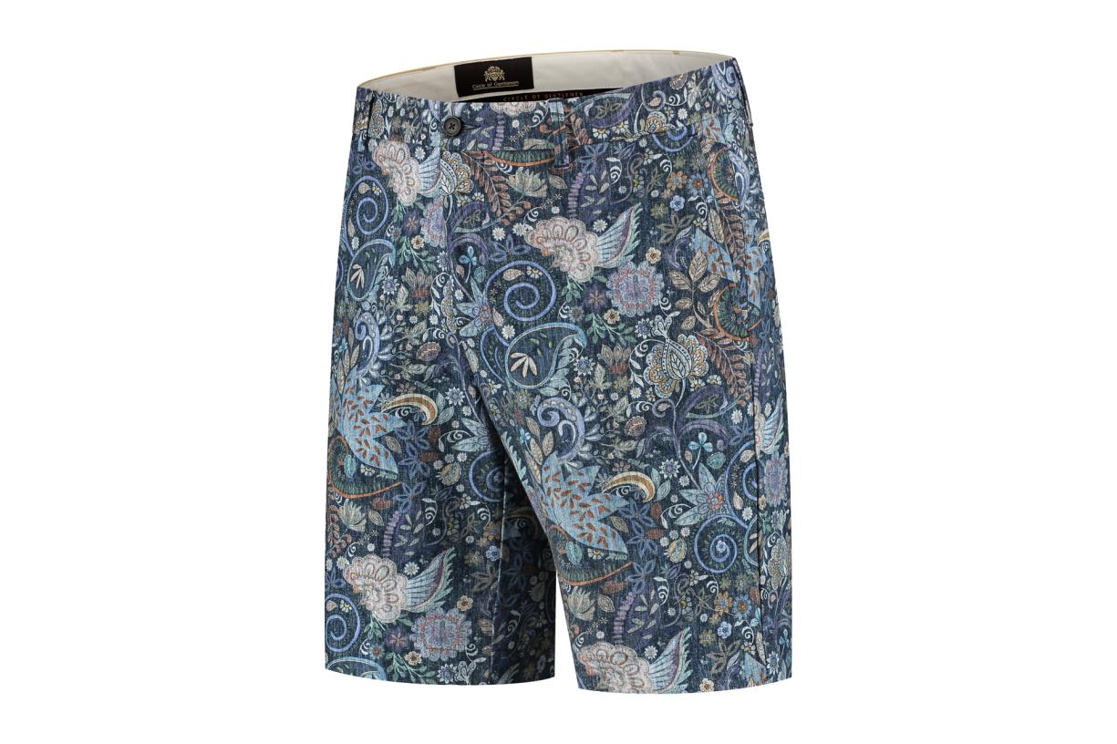 Circle of Gentlemen Noddy stijlvolle bermuda met stretch multicolor