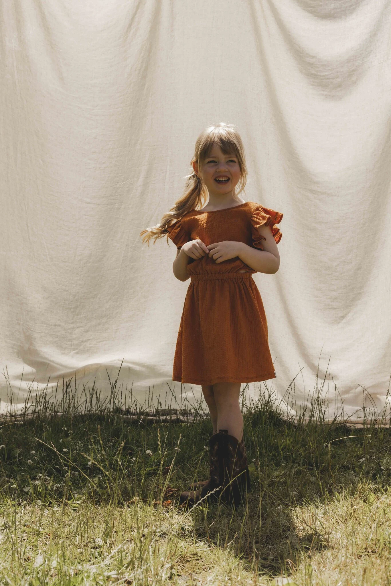 Looxs Revolution Zomerse katoenen zomerjurk voor meisjes in de kleur