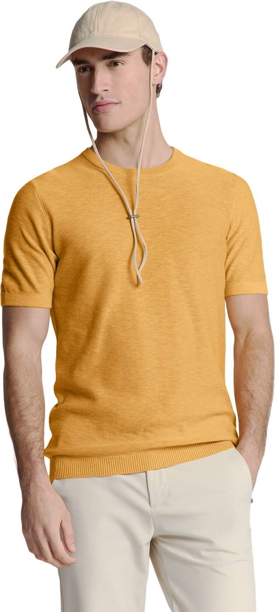 No Excess Pullover short sleeve crewneck soli yellow