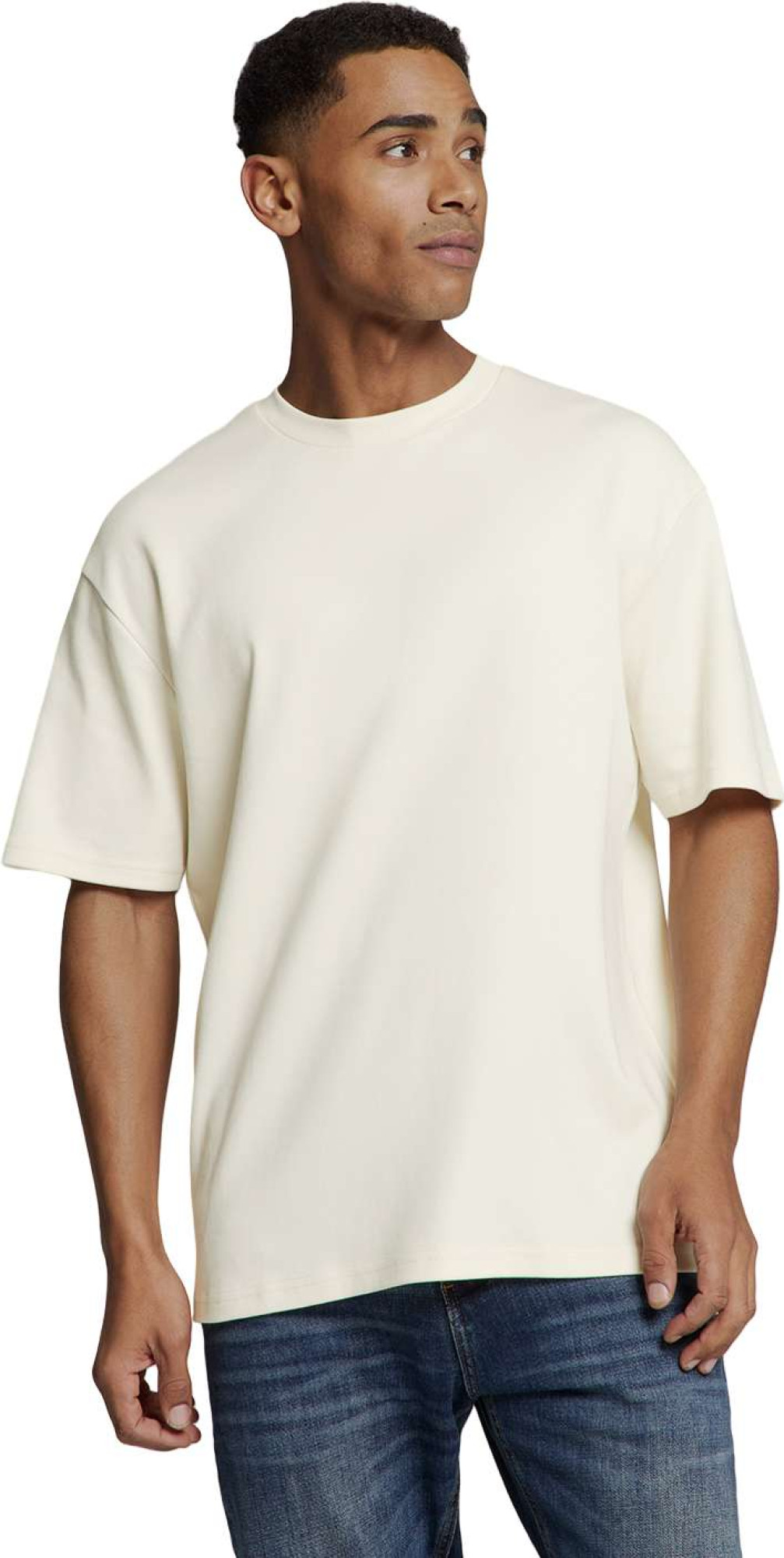 No Excess T-shirt crewneck heavy solid basic offwhite
