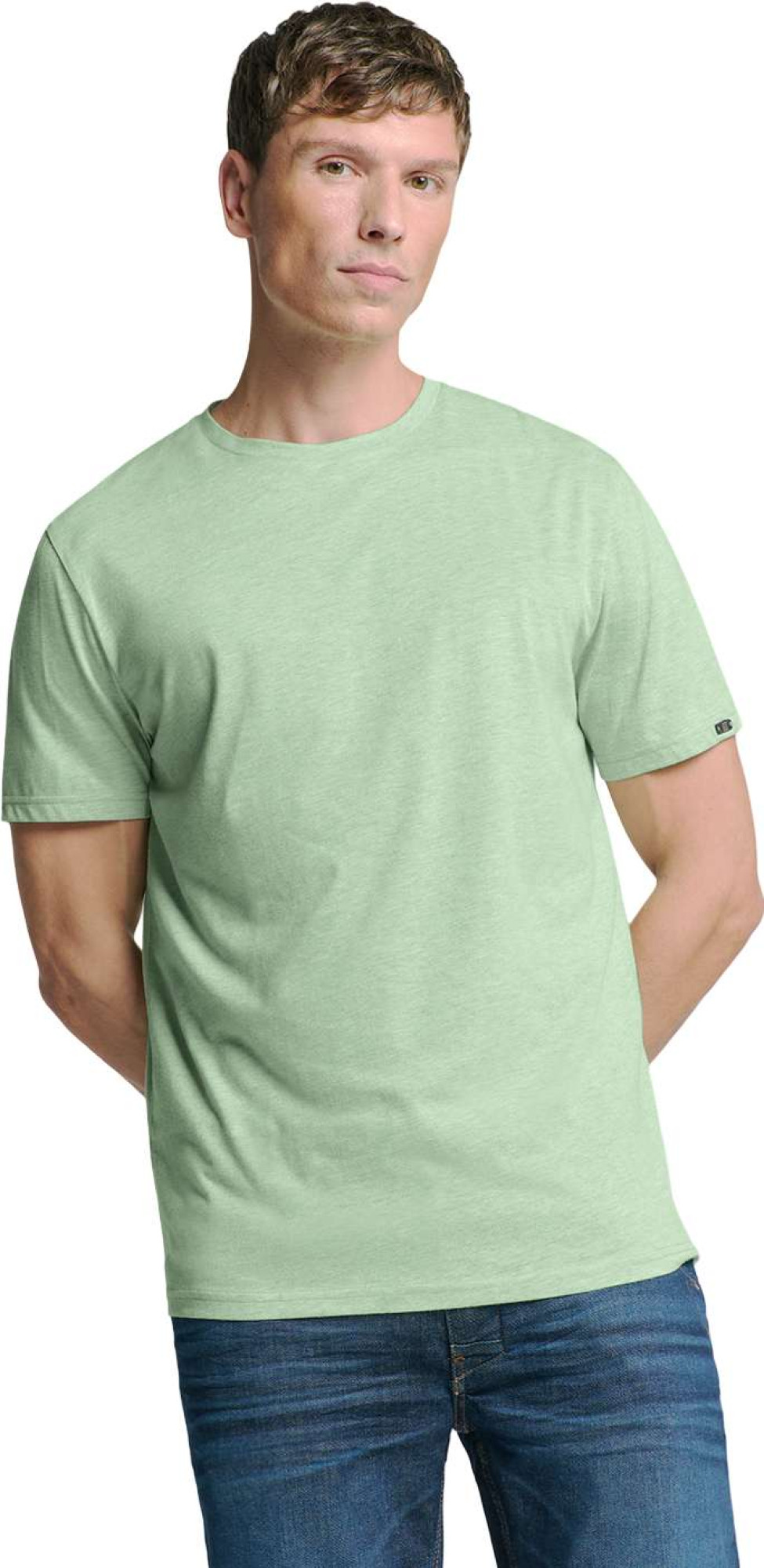 No Excess T-shirt crewneck melange mint