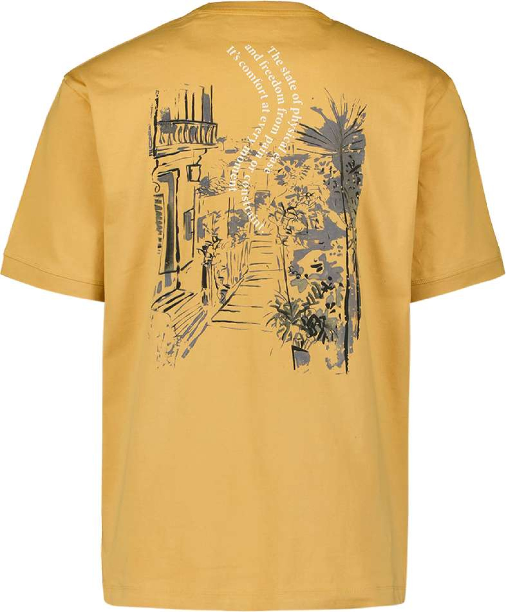 No Excess T-shirt crewneck melange placed pri yellow