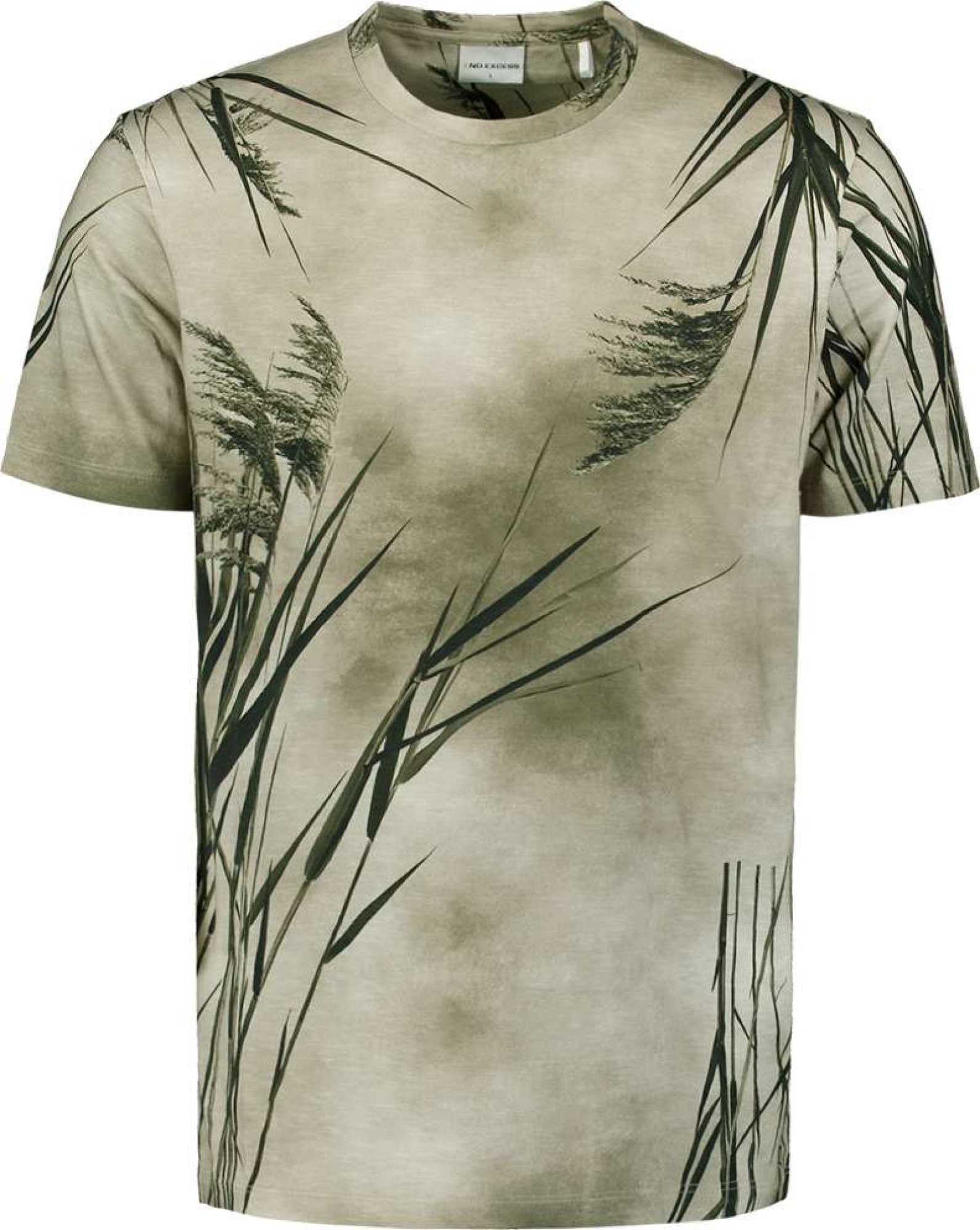 No Excess T-shirt crewneck slub allover print offwhite