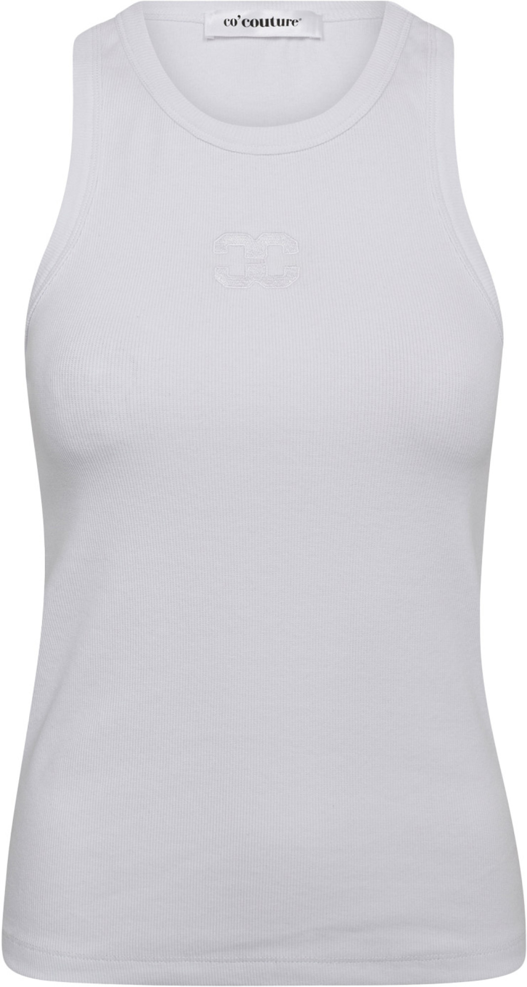 Co'Couture Saharacc embroidery tank top white