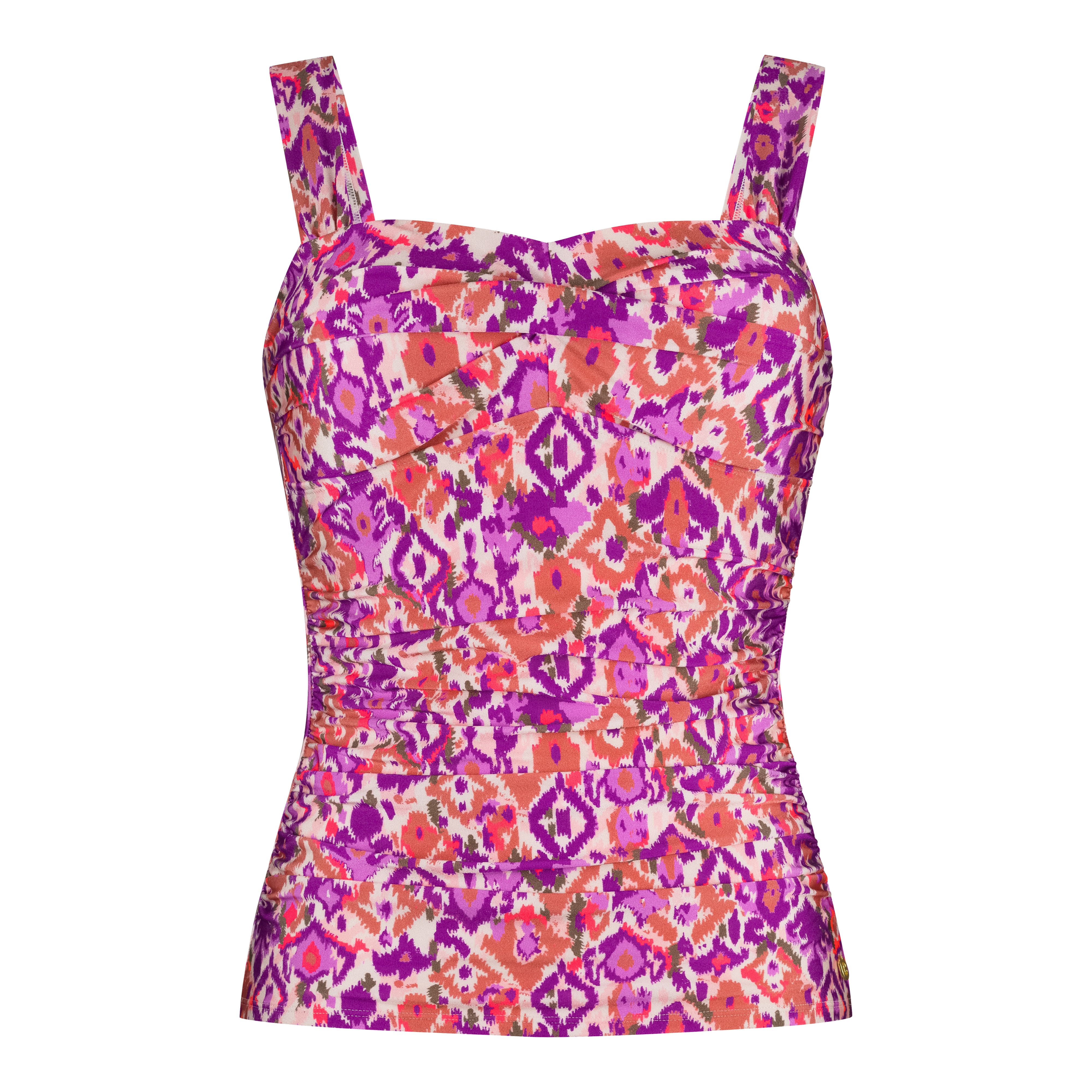 Ten Cate tankini top twisted padded tankini dames multicolour-roze