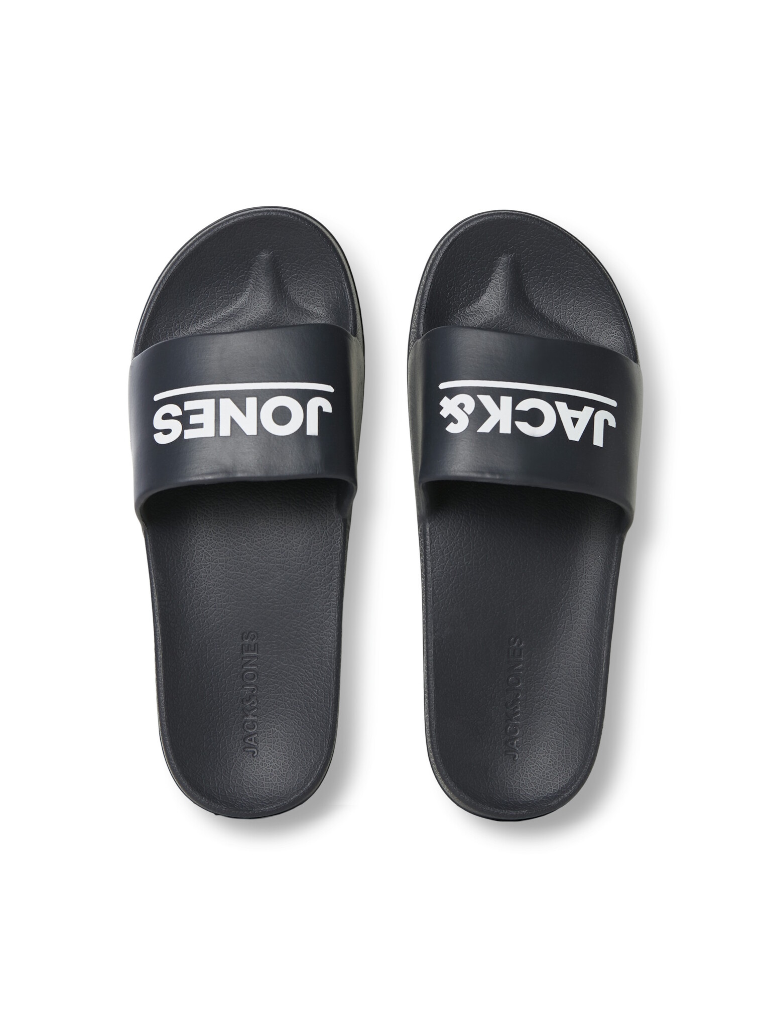 Jack & Jones Jfwollie slider logo badslipper antraciet