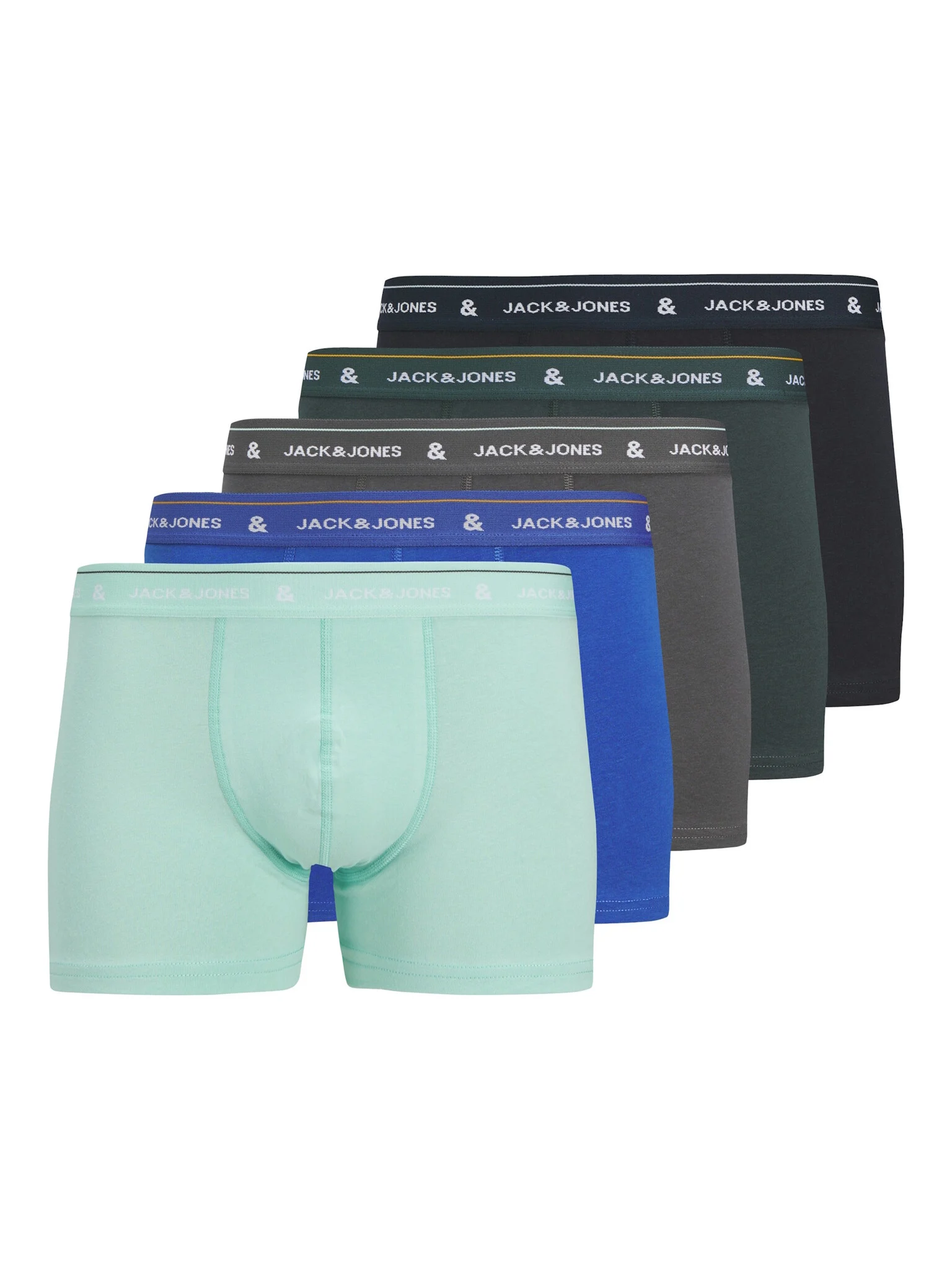 Jack & Jones Heren boxershorts trunks jacron 5-pack color