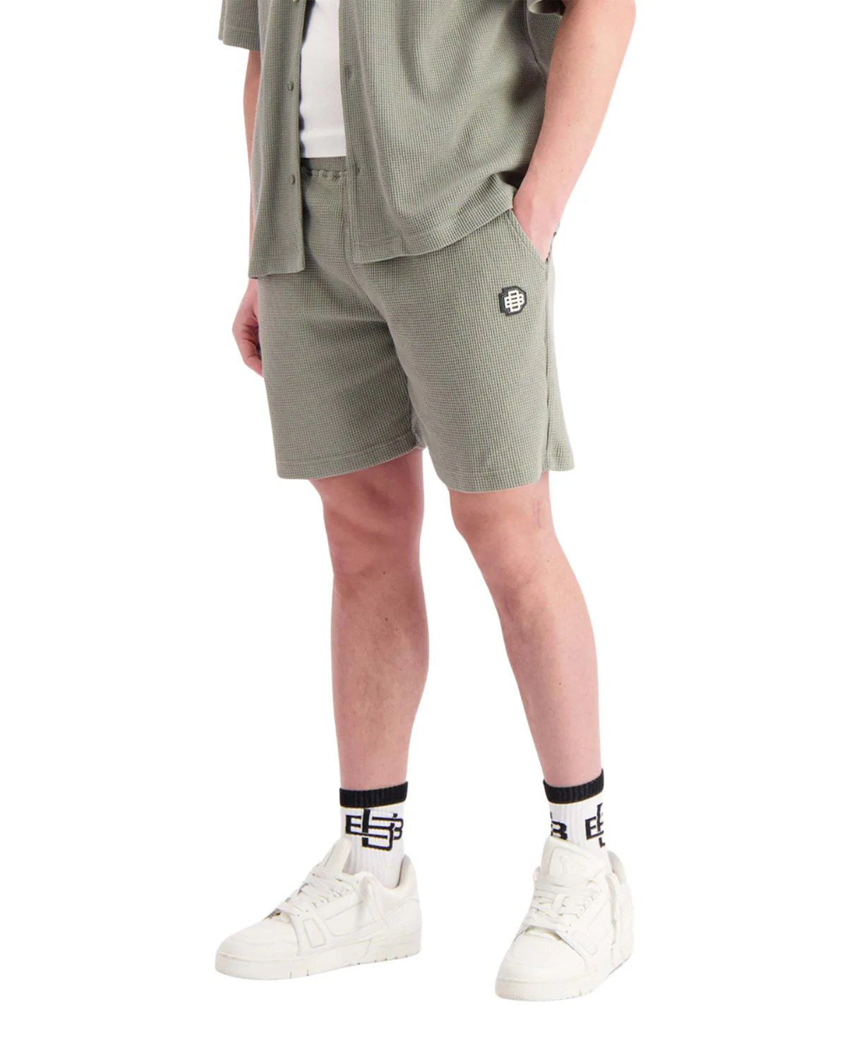 Black Bananas Monogram waffe korte broek