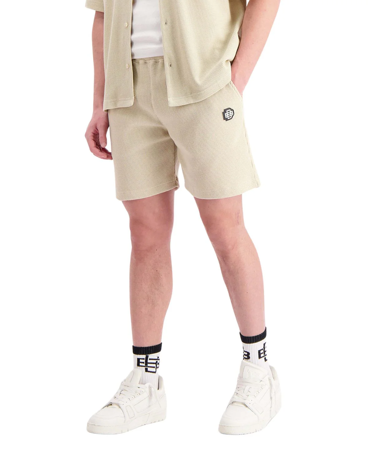Black Bananas Monogram waffe korte broek