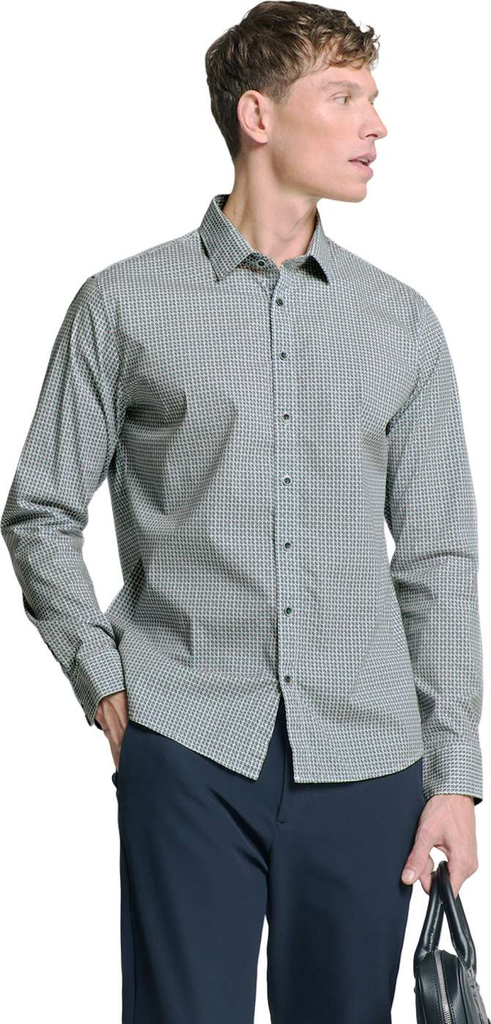 No Excess Shirt stretch allover printed cloud