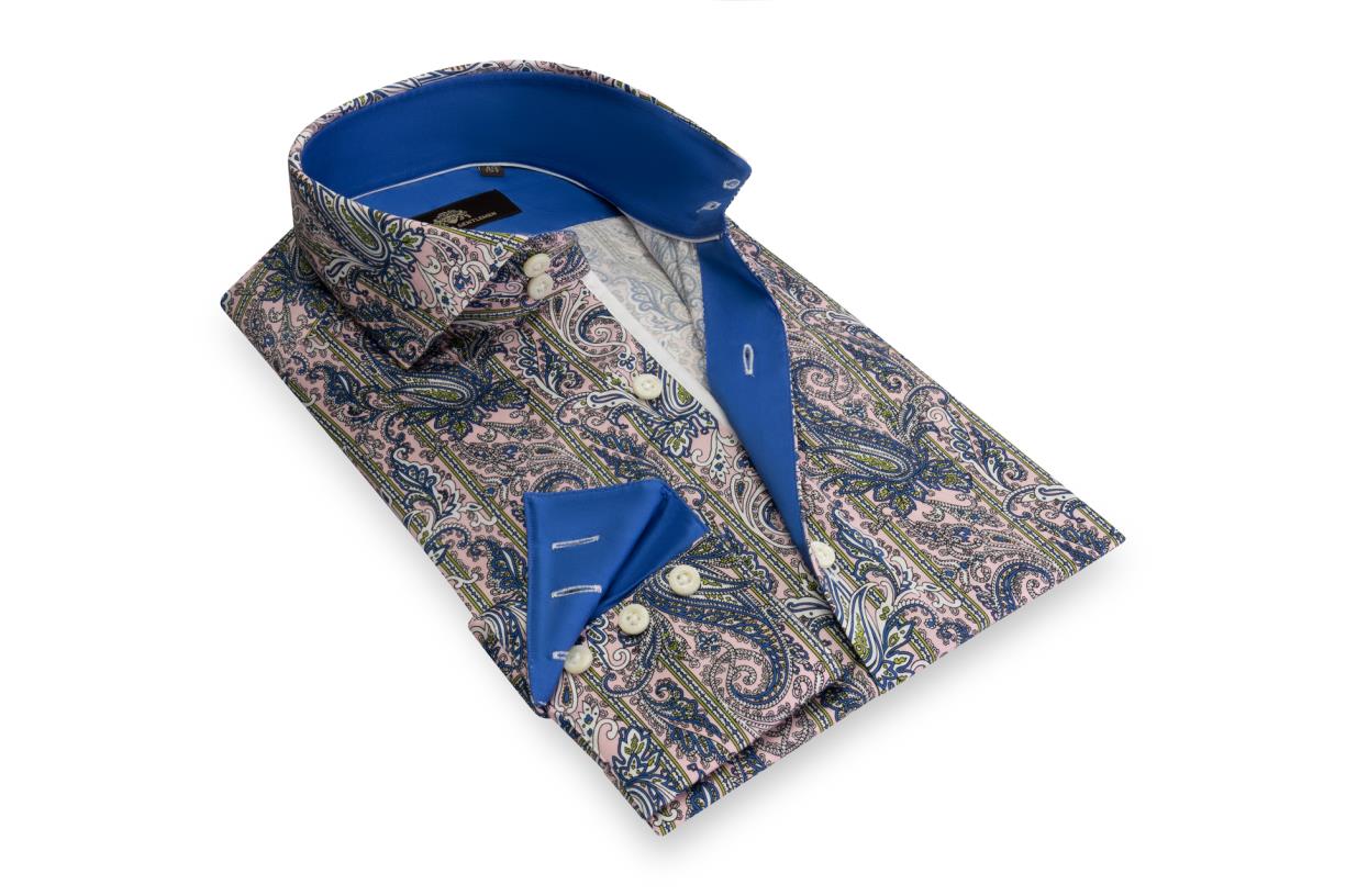 Circle of Gentlemen Julien allover print overhemd in stretch kwaliteit
