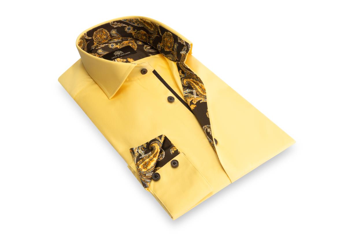 Circle of Gentlemen Julio effen overhemd met contrast details 100% co