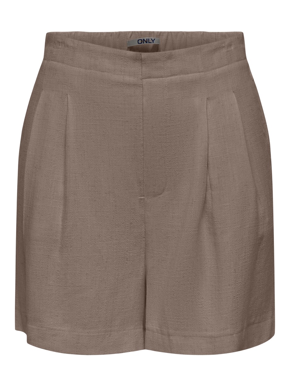 Only Onlsiesta hw linen bl shorts pnt taupe