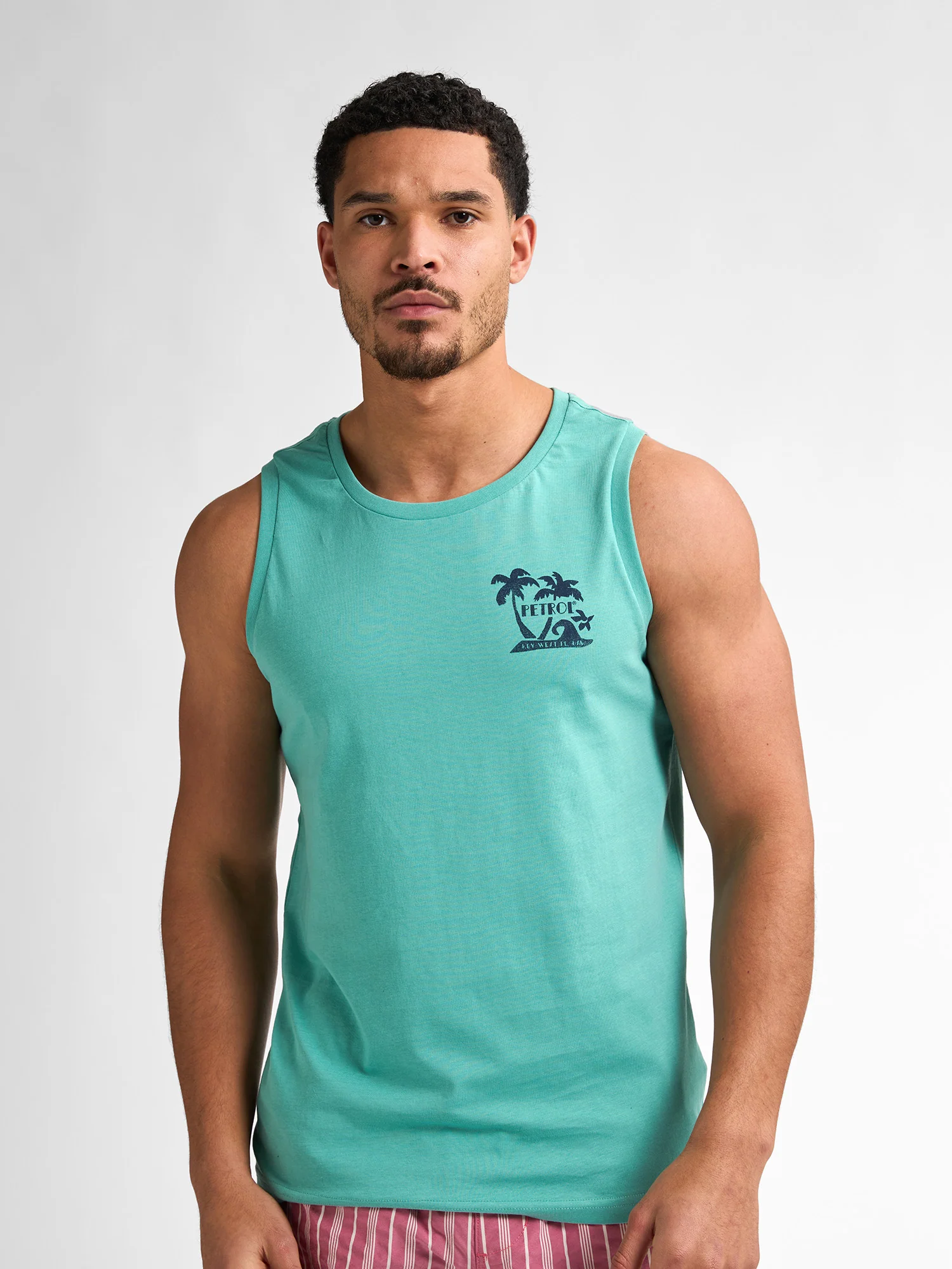 Petrol Industries Heren singlet m-1050-slr751 6169 aqua green