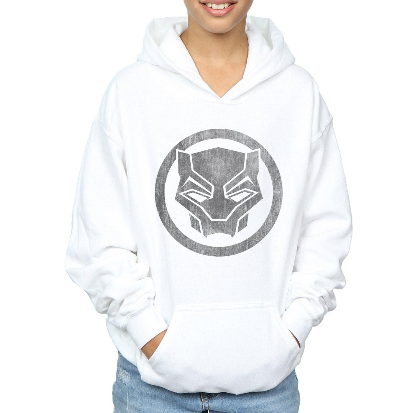 Li-cense Marvel jongens black panther distressed icon hoodie