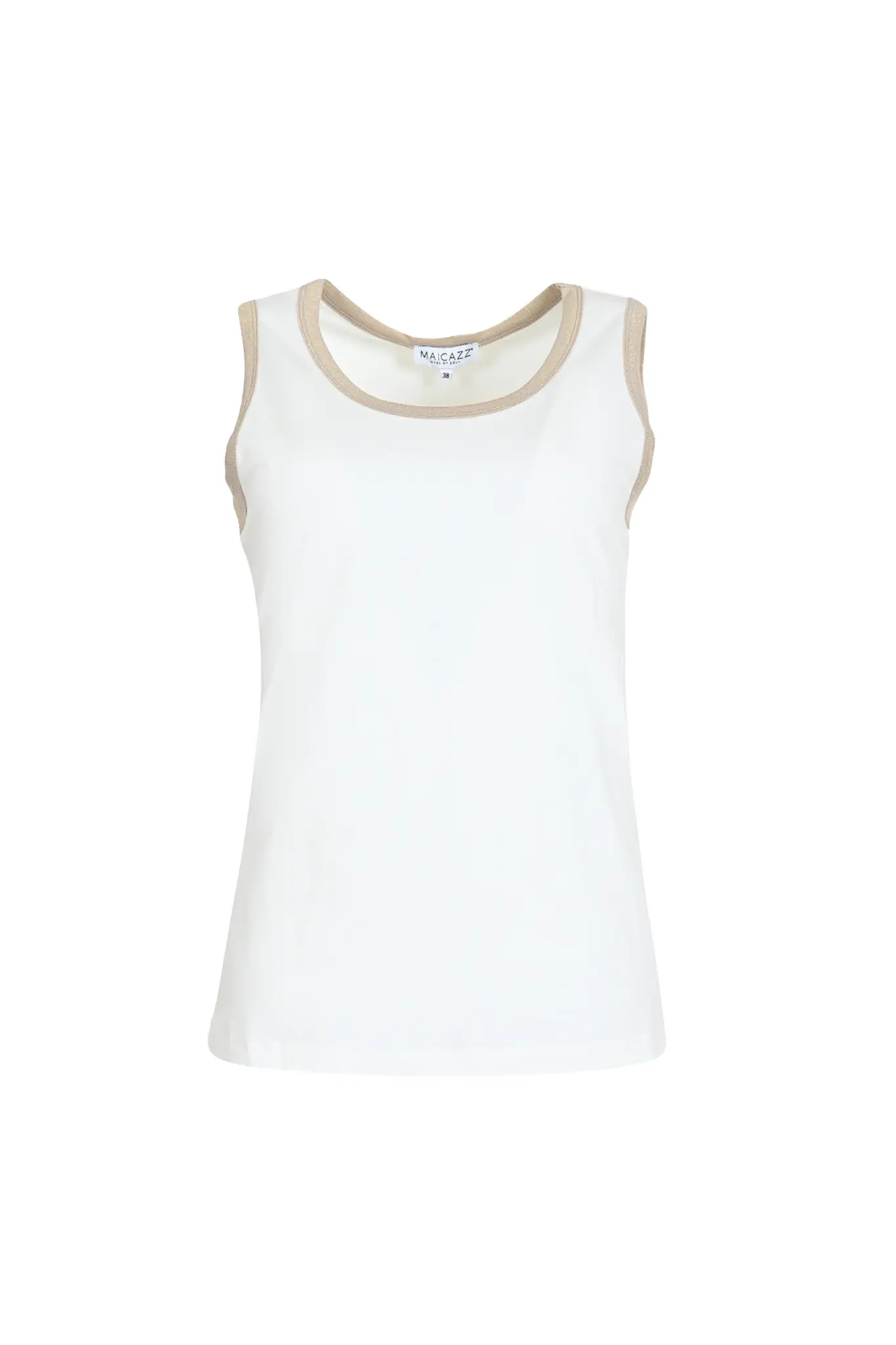 Maicazz Su25.60.341 ballet-top offwhite/gold