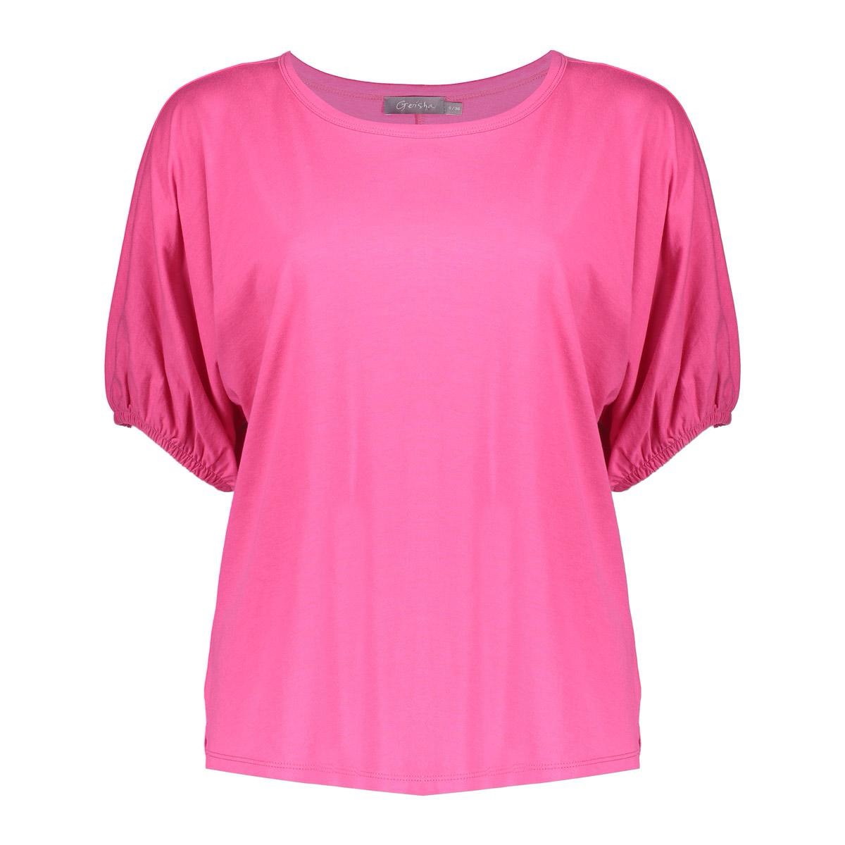Geisha T-shirt elastic cuffs fuchsia