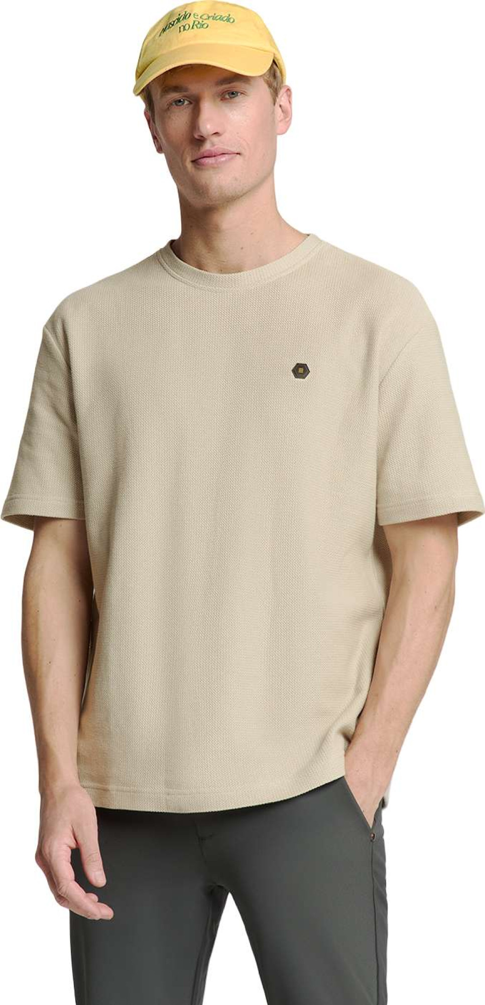 No Excess T-shirt crewneck solid relief jacqu sand