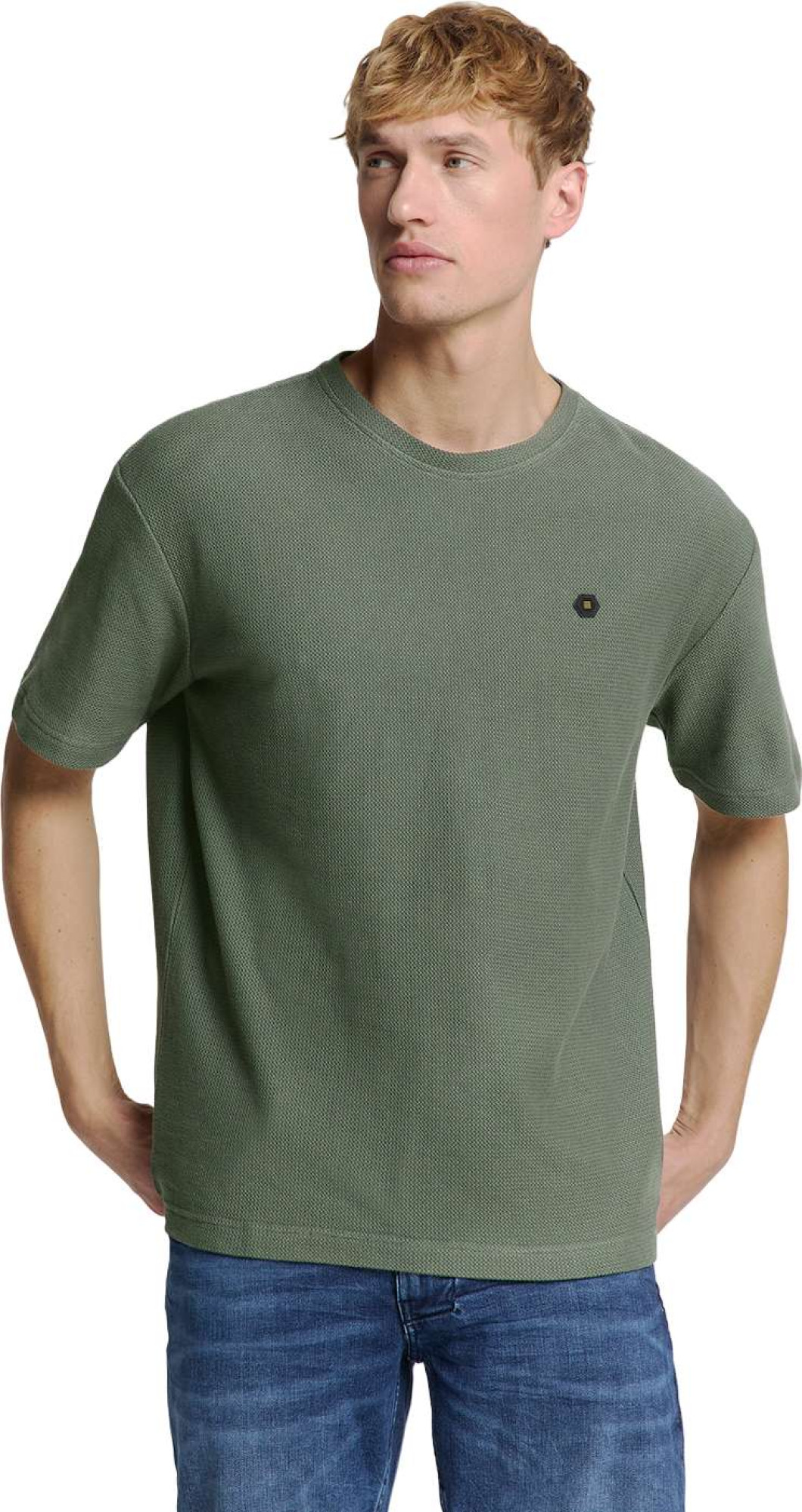 No Excess T-shirt crewneck solid relief jacqu dark steel