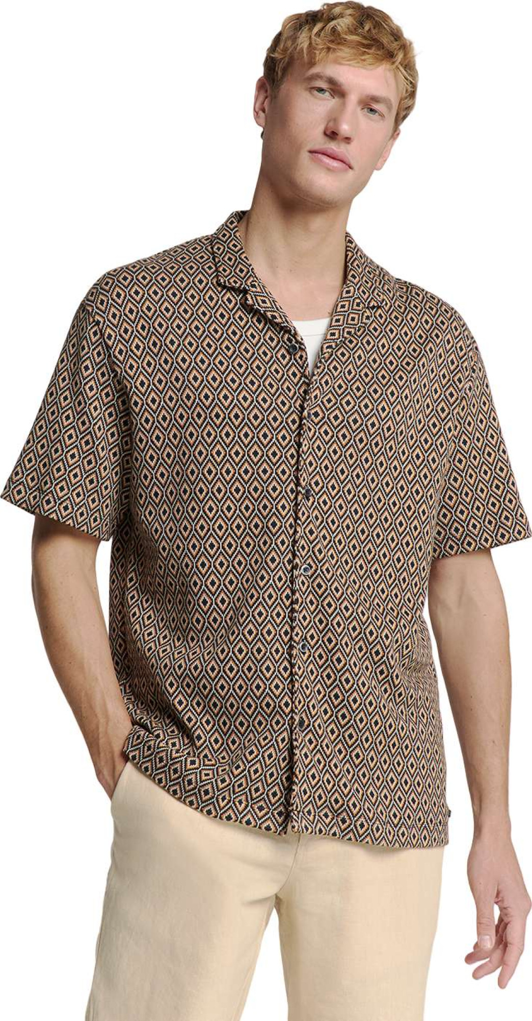 No Excess Shirt short sleeve jersey revers co caramel