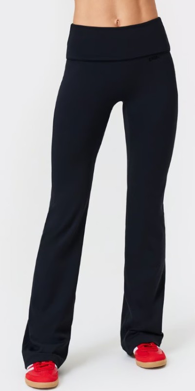 Stronger Soft fold over flared leggings l918-99999