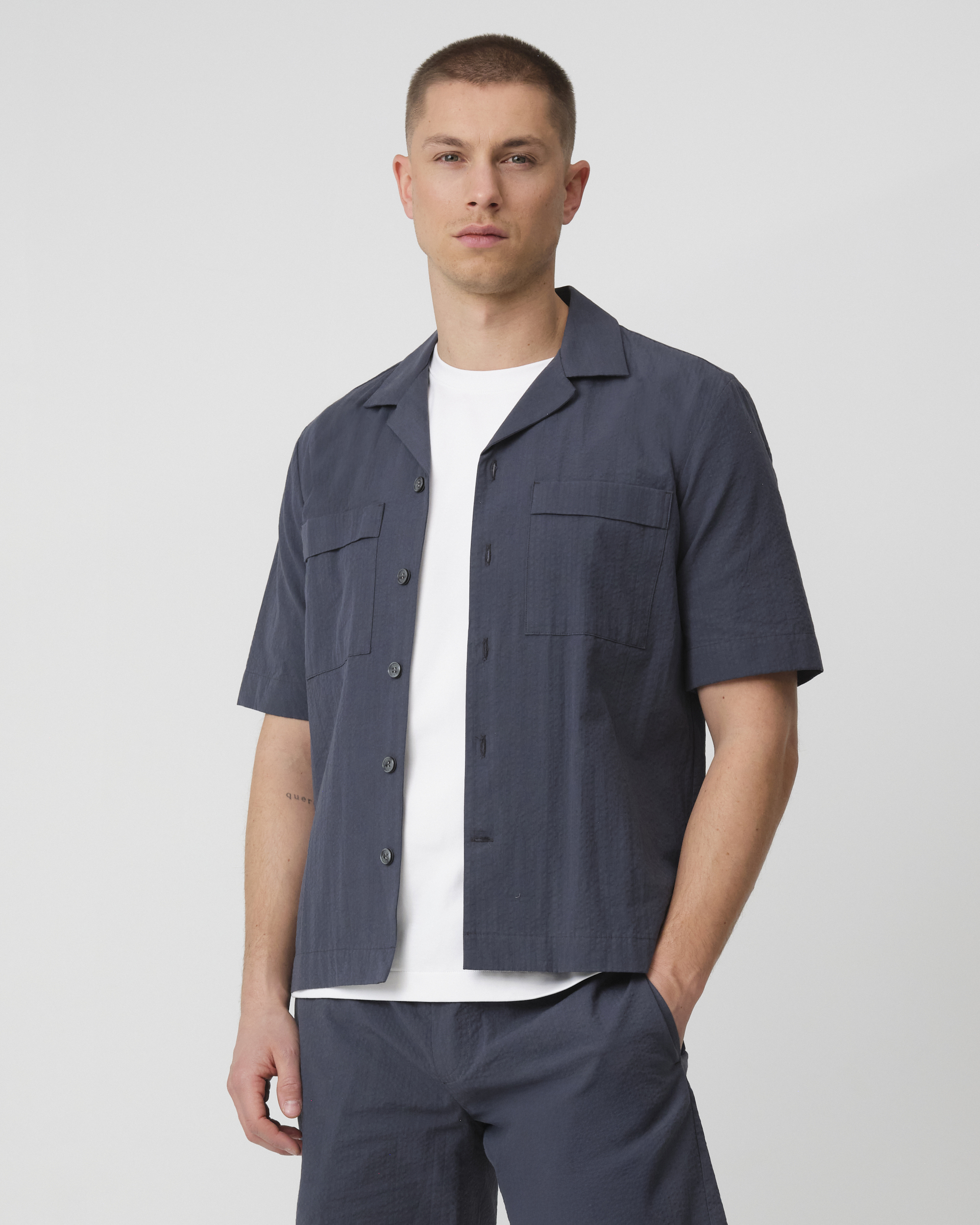 J.C. Rags casual overhemd met korte mouwen aaron