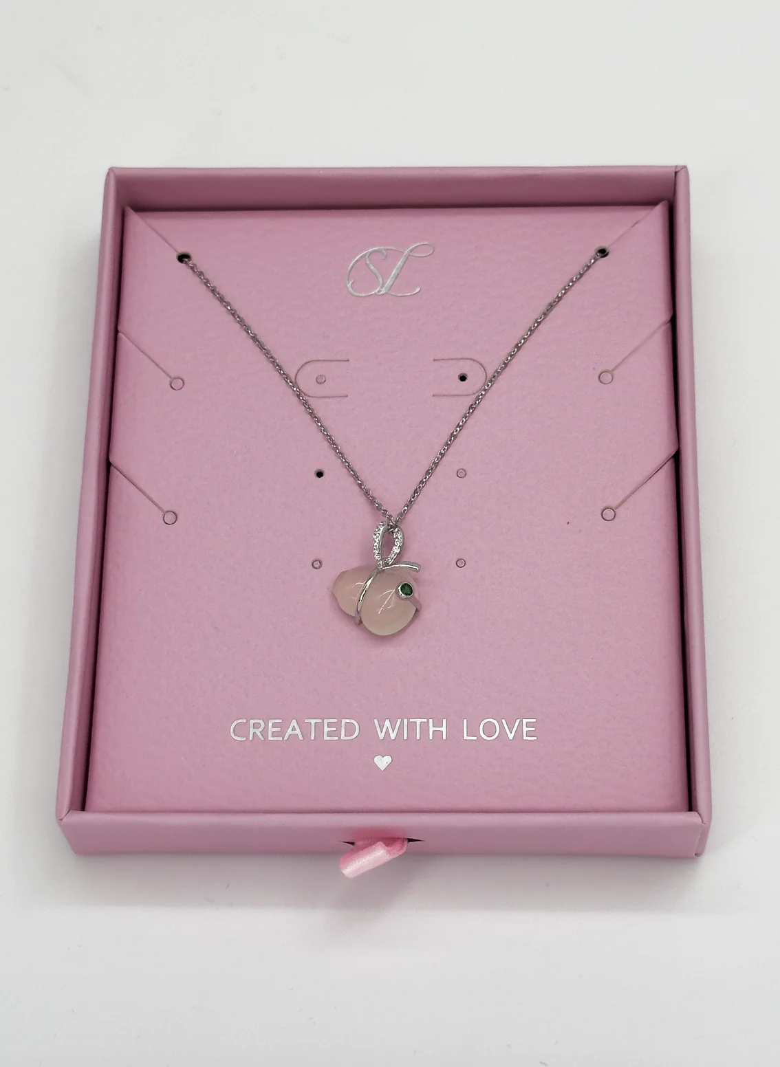 Smashed Lemon 64010 dunne zilveren ketting met hetian jade steen