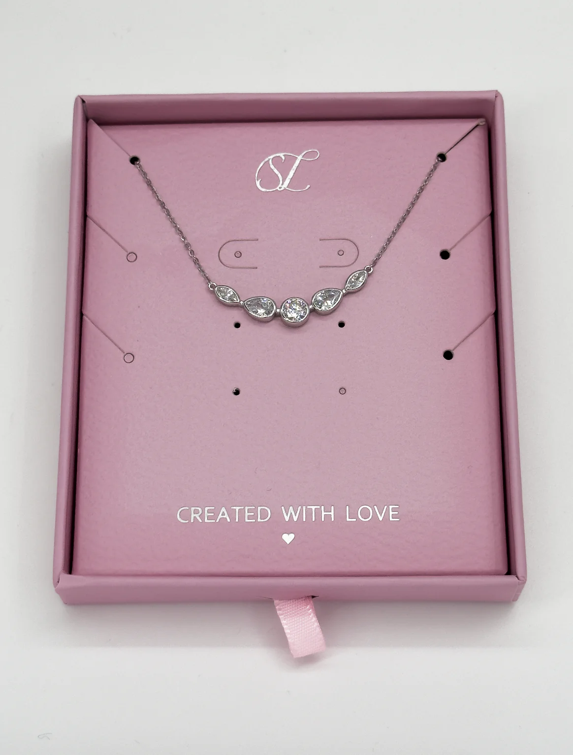 Smashed Lemon 64029 fijne zilveren ketting met waterdruppel hanger