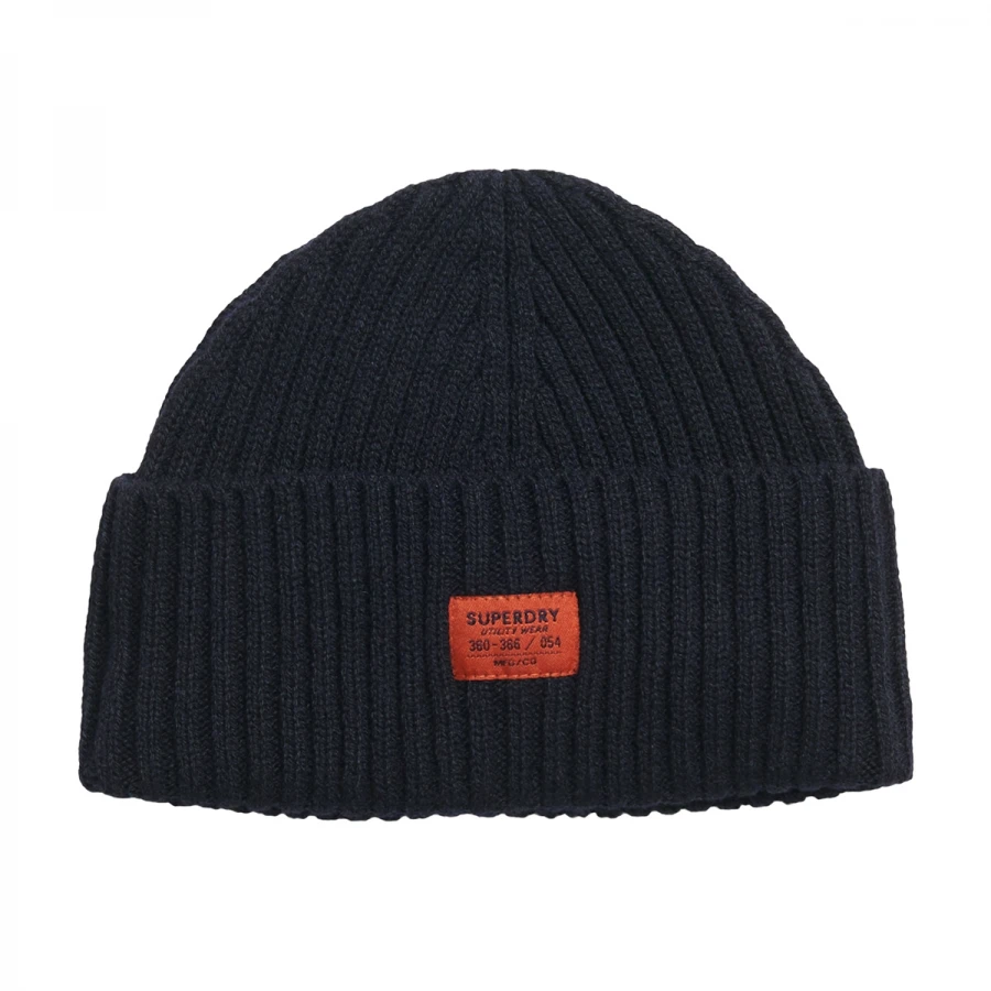 Superdry Y9010186a knitted stoer grof gebreide beanie 02a black