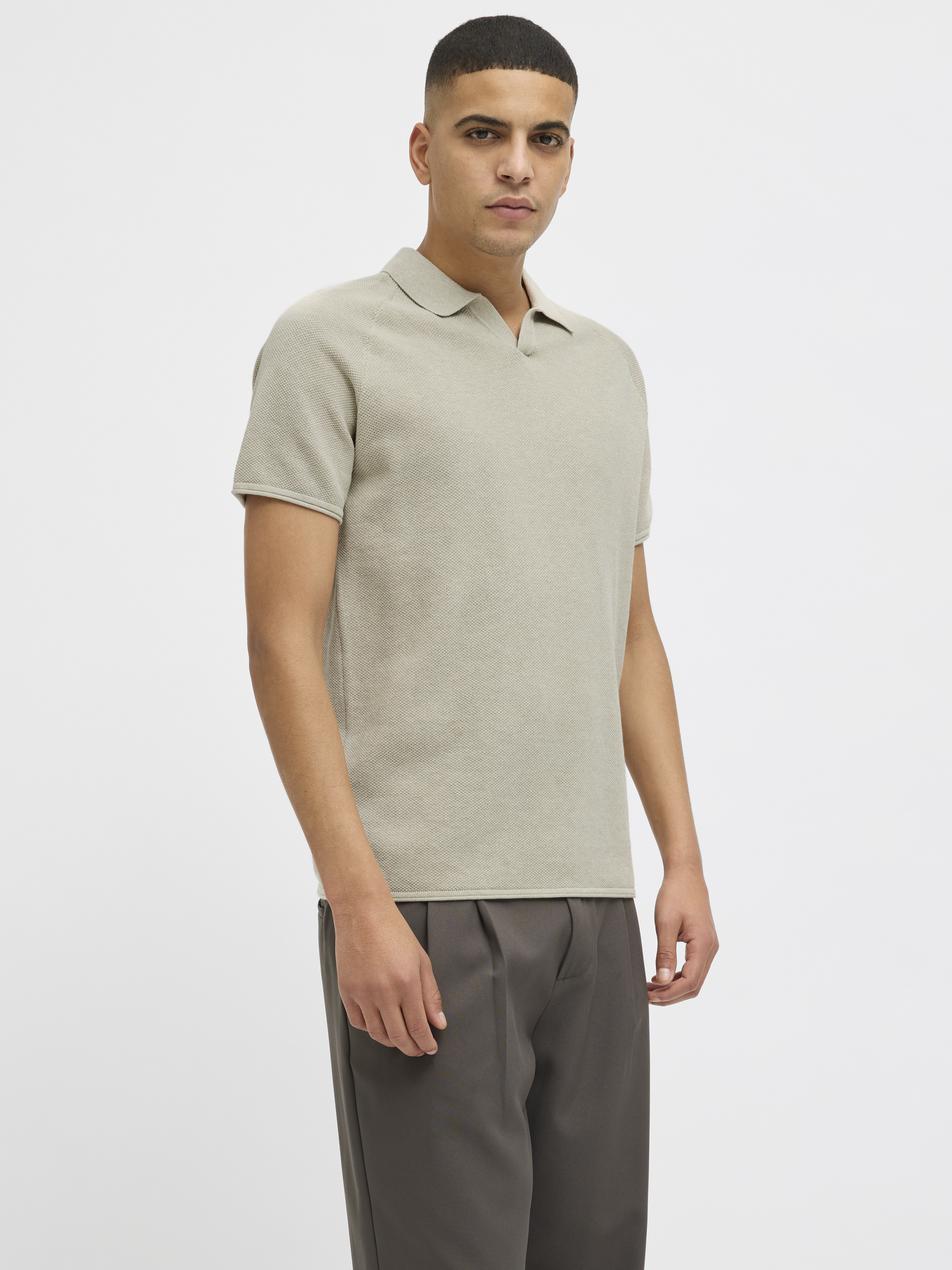 Jack & Jones Jjhill knit split neck