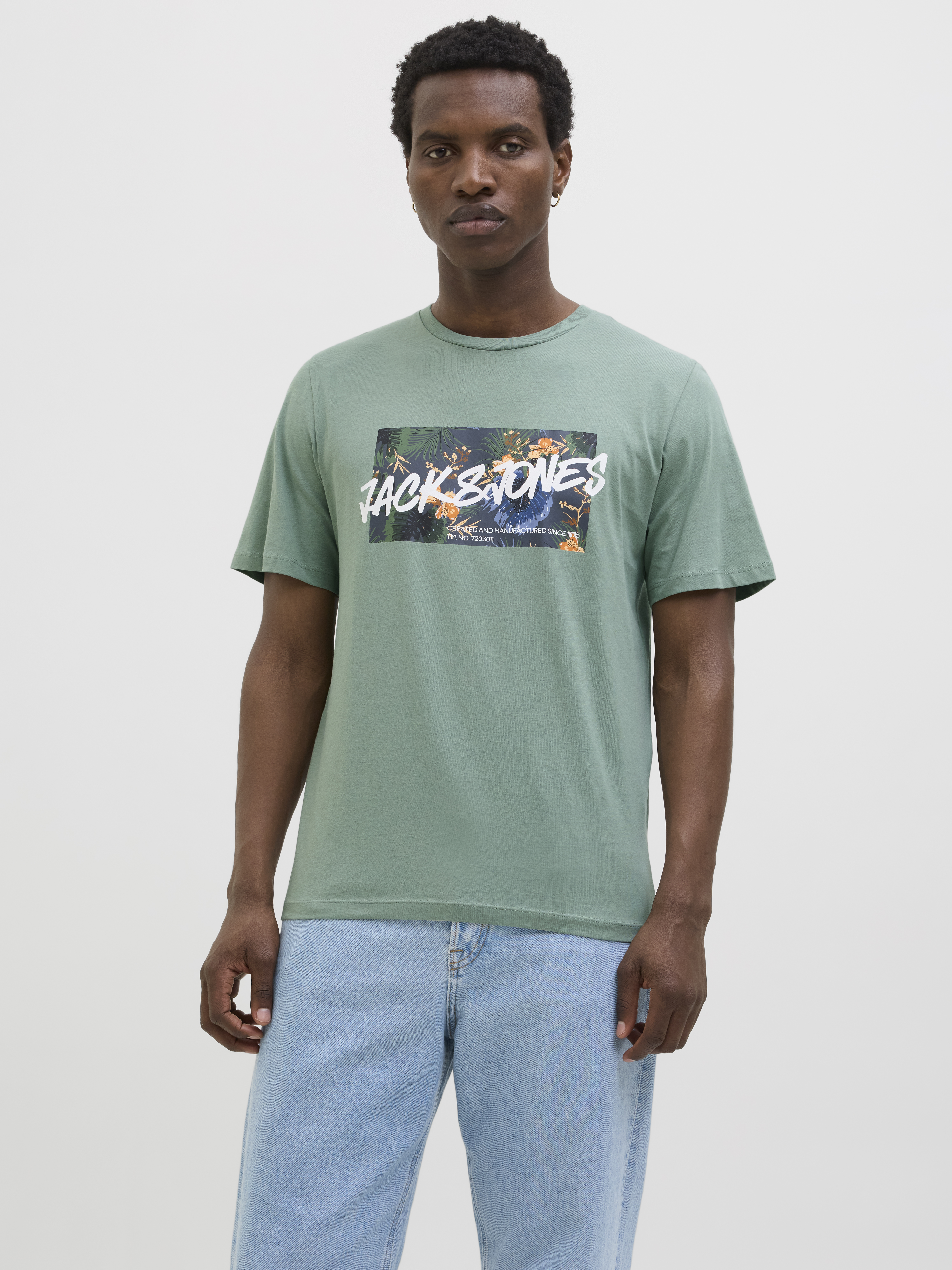 Jack & Jones Shirt met print JJHAWAII SHAPE TEE SS CREW NECK