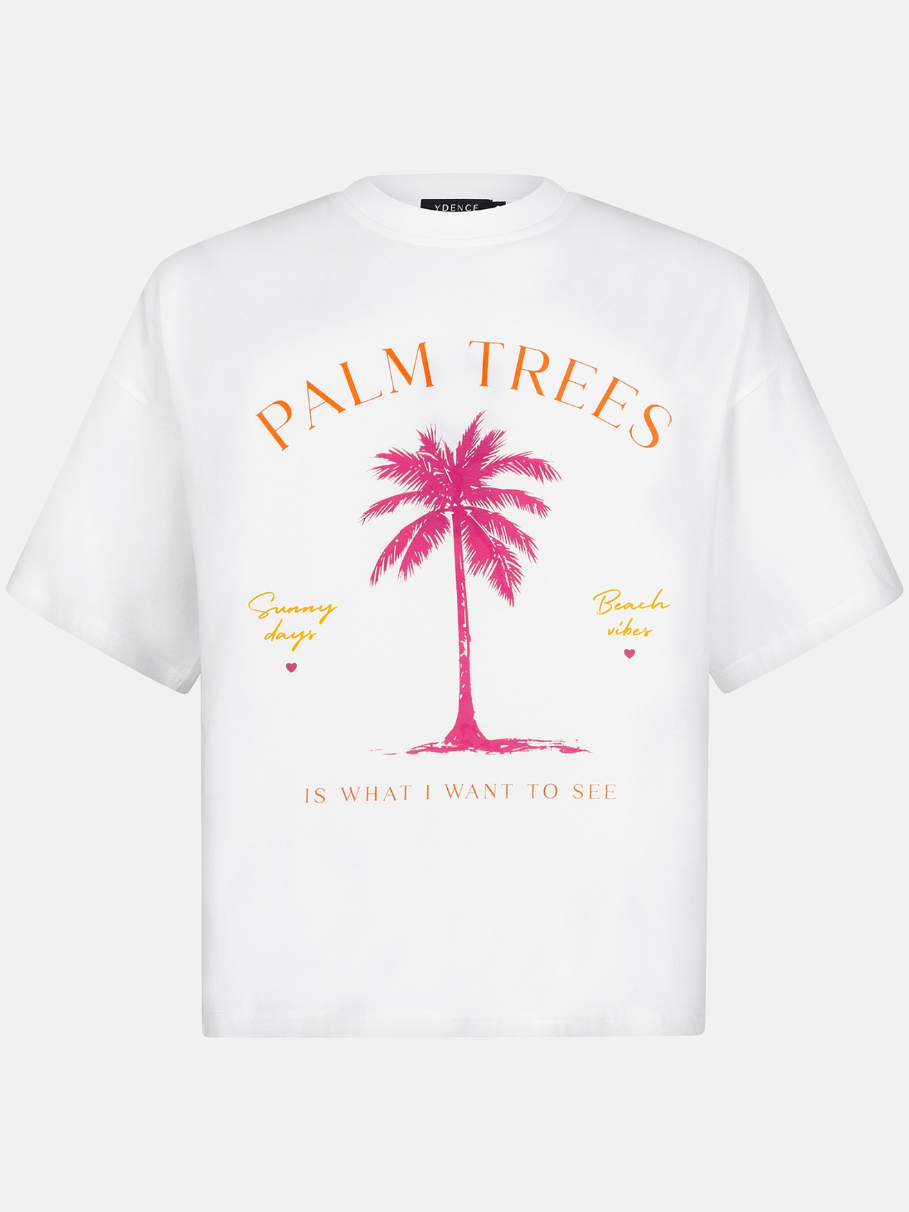 Ydence short palm trees 10014 off-white