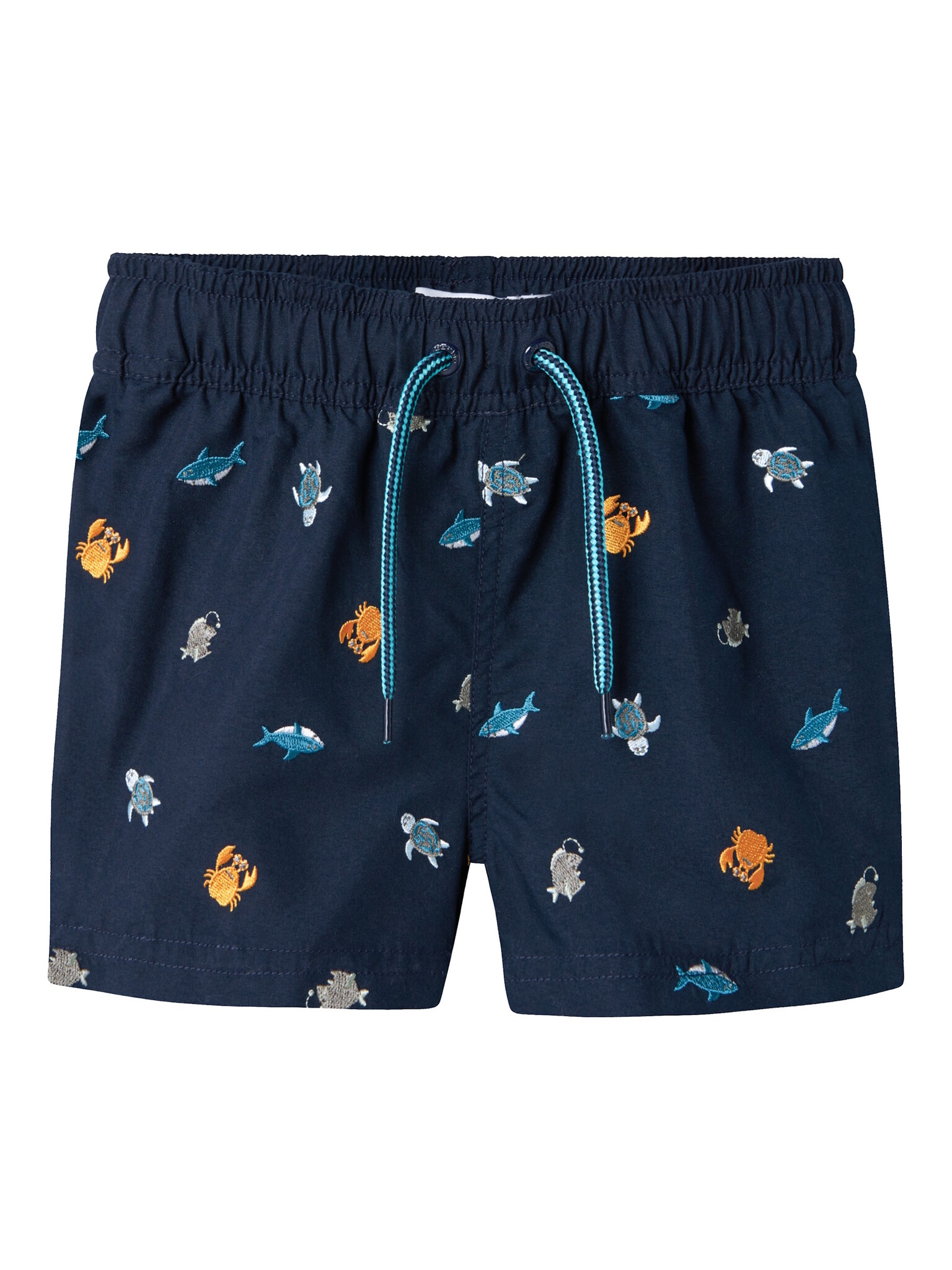 Name It Jongens zwemshorts nmmzoo zeedieren print donkerblauw