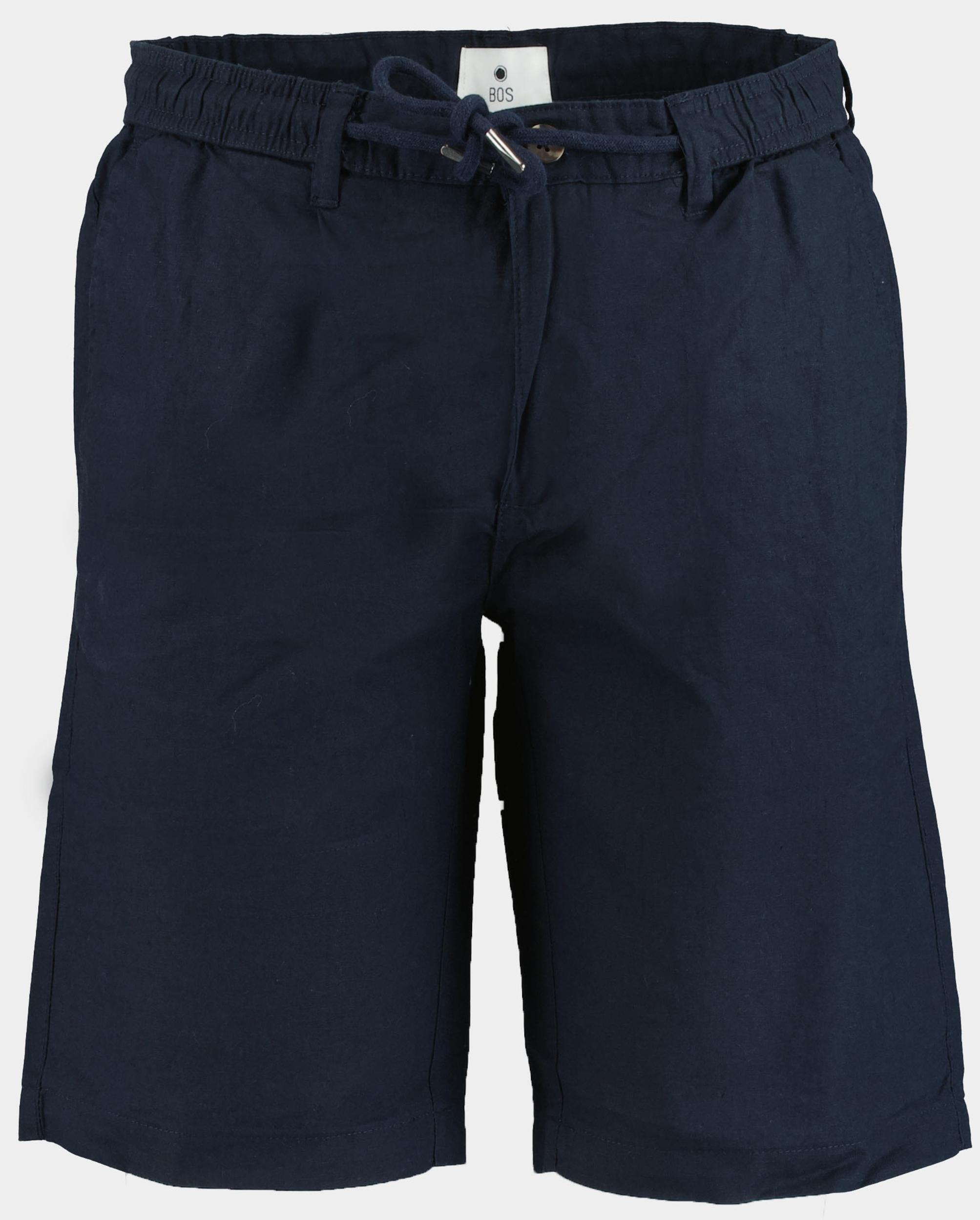 Bos Bright Blue Korte broek bermuda linnen katoen 2739425/220 navy