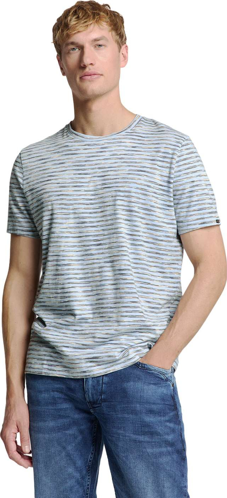 No Excess T-shirt crewneck multi coloured mel sky