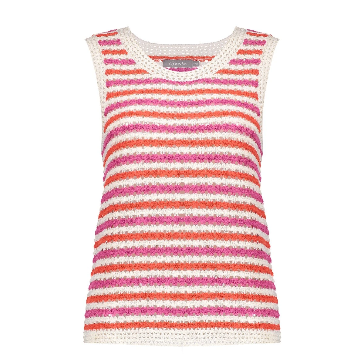 Geisha 54300-10 010 knitted singlet off-white