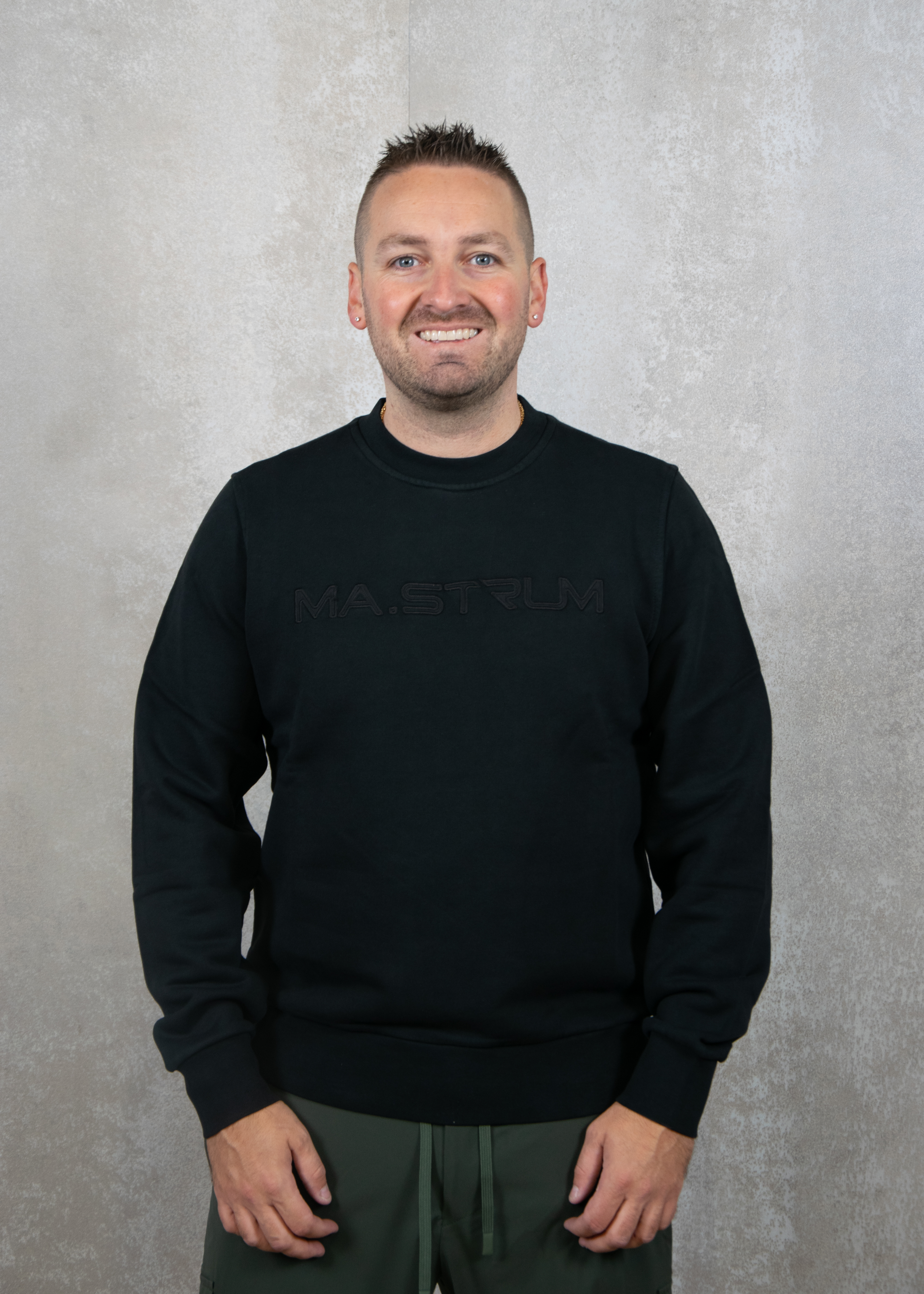 Ma.strum Crew neck applique logo sweat
