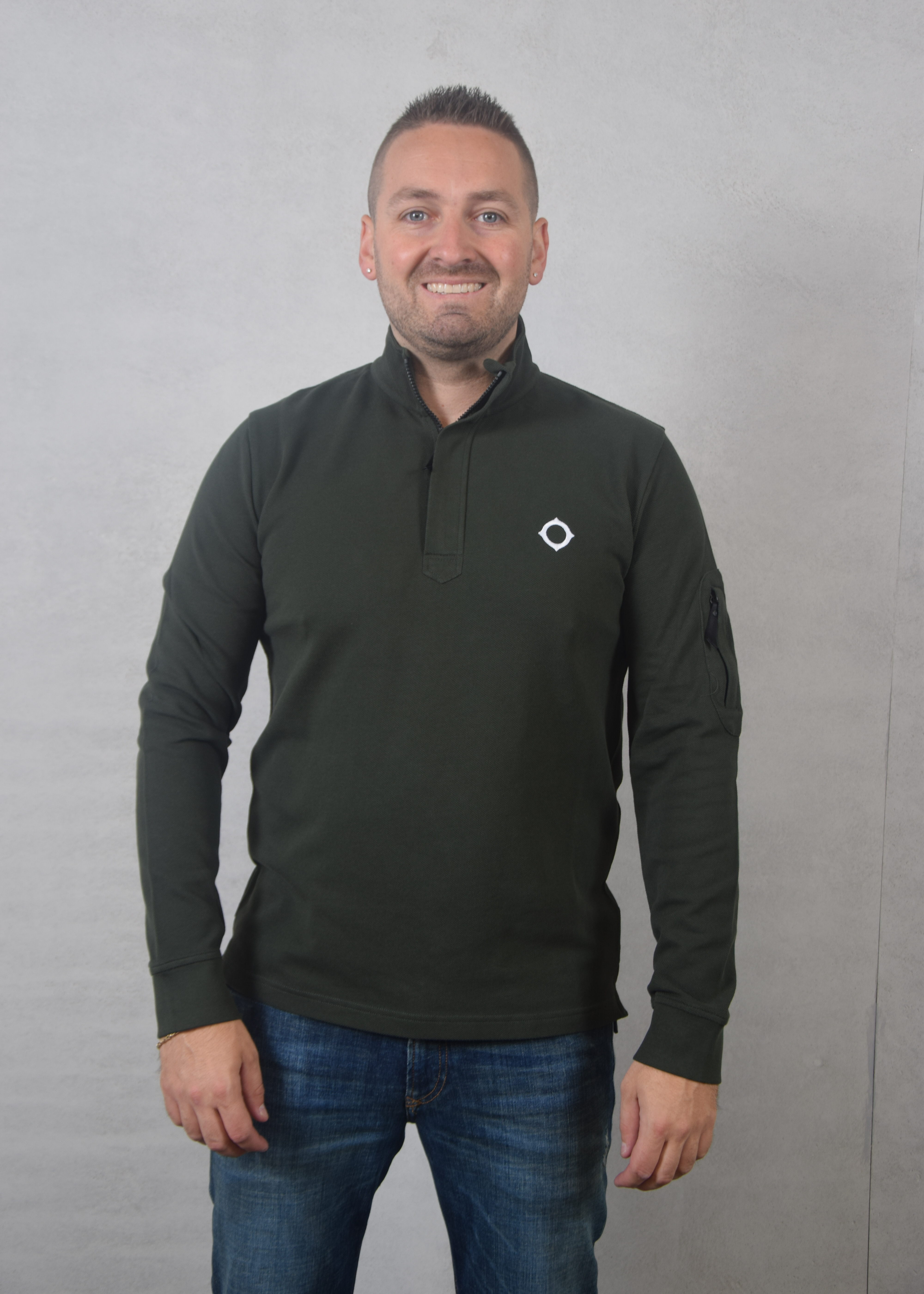 Ma.strum Ls funnel neck polo