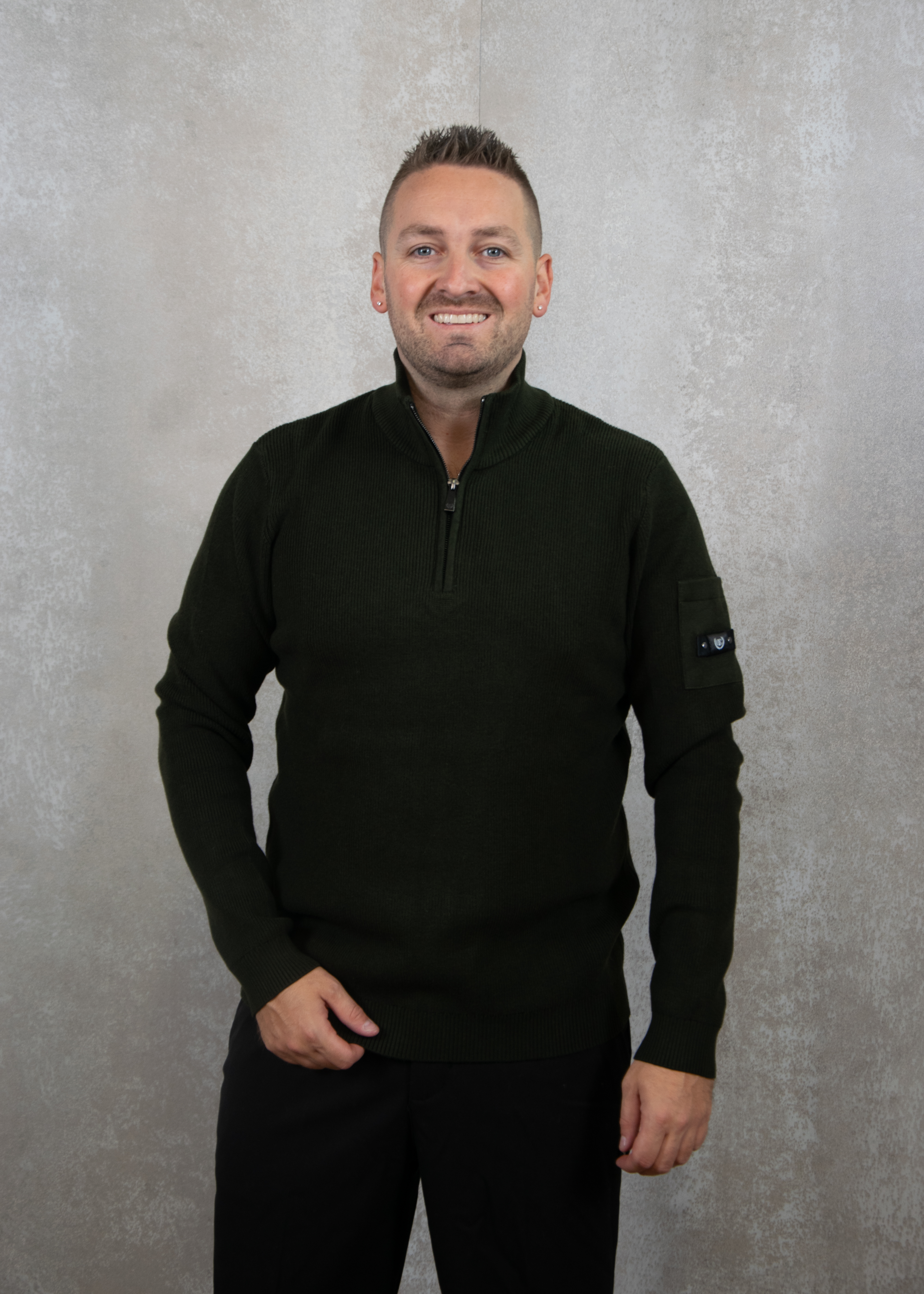 Quotrell D'azur knitted halfzip