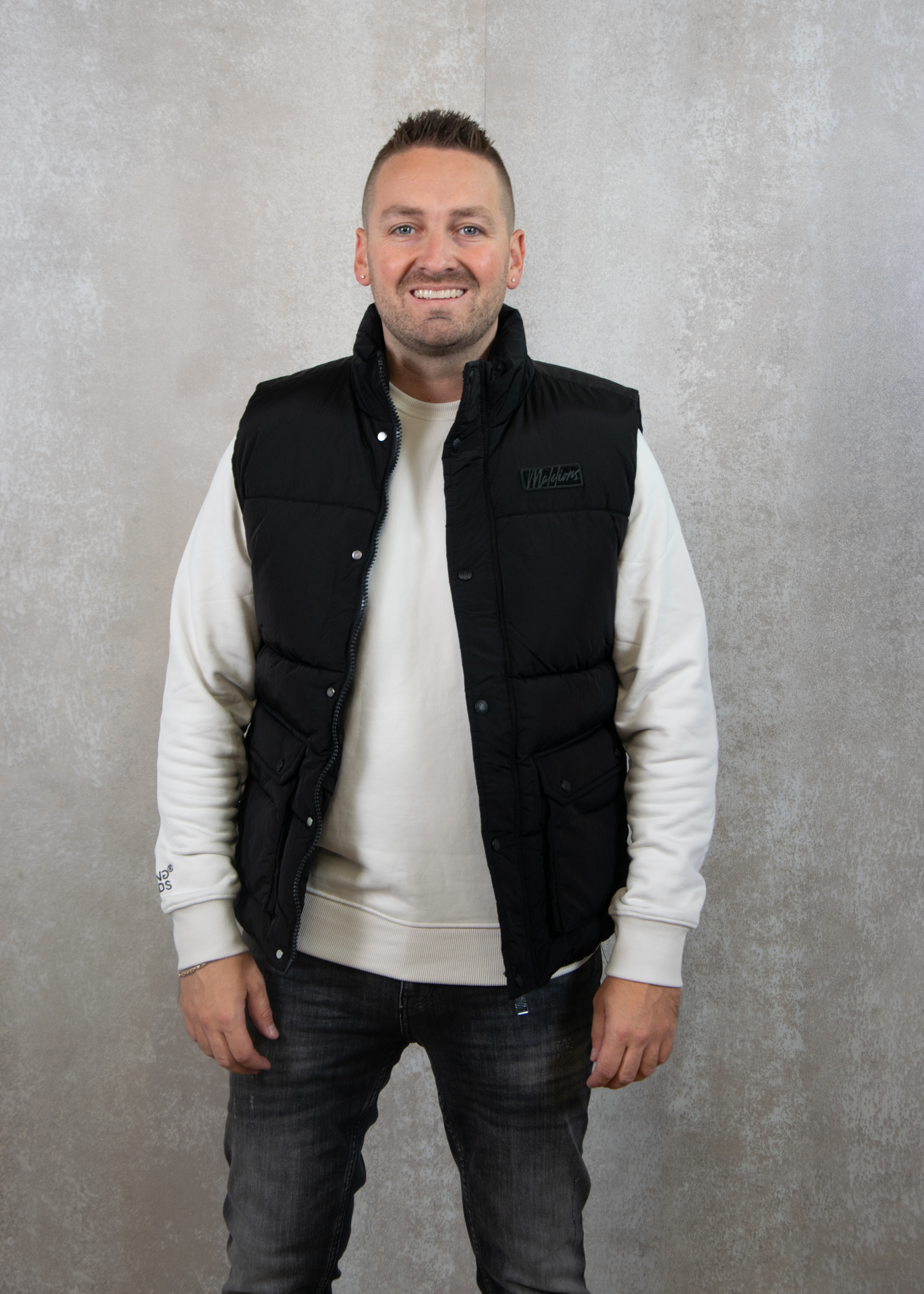 Malelions Crinkle padded vest