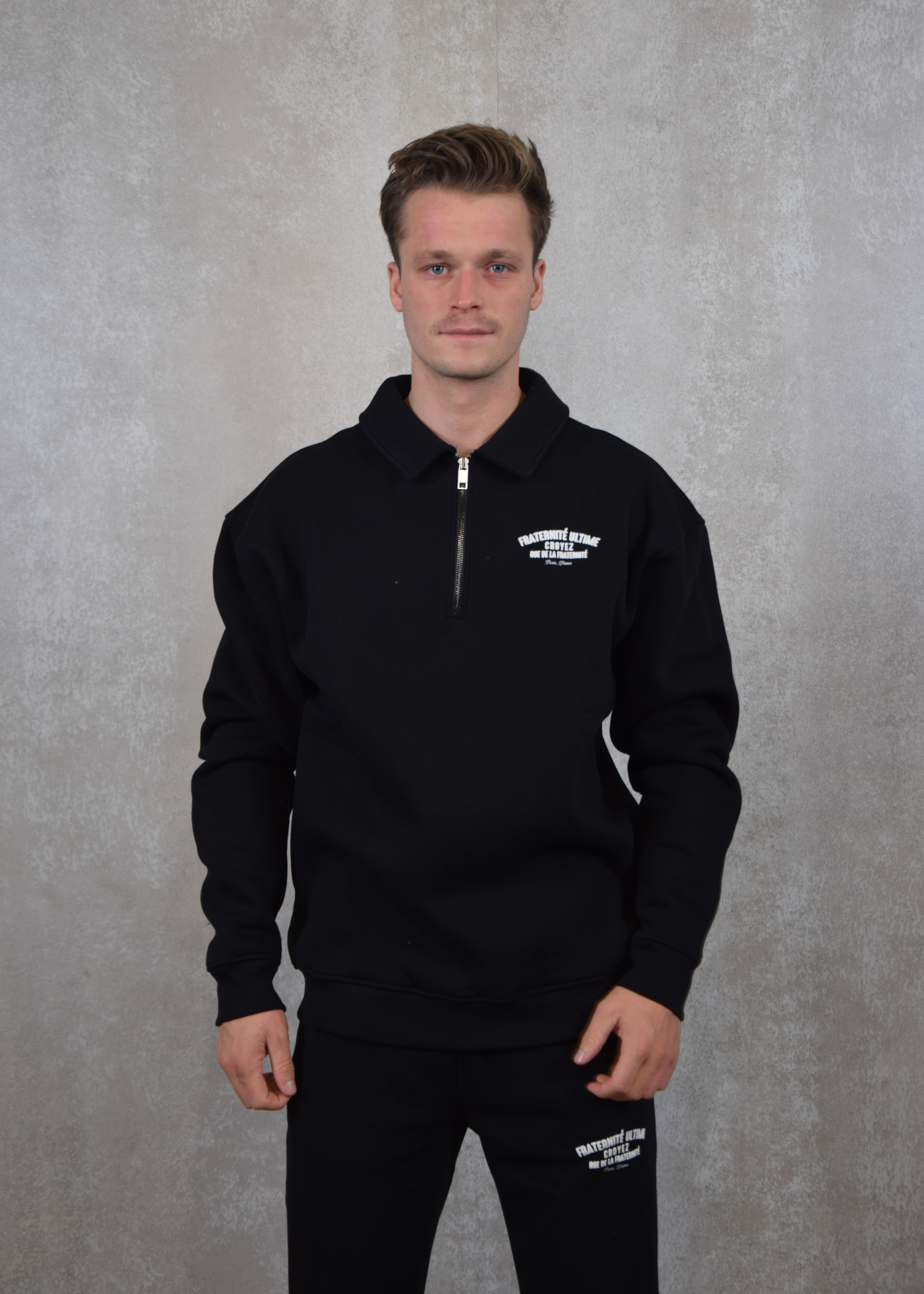 Croyez Homme Fraternite ultime half zip sweater