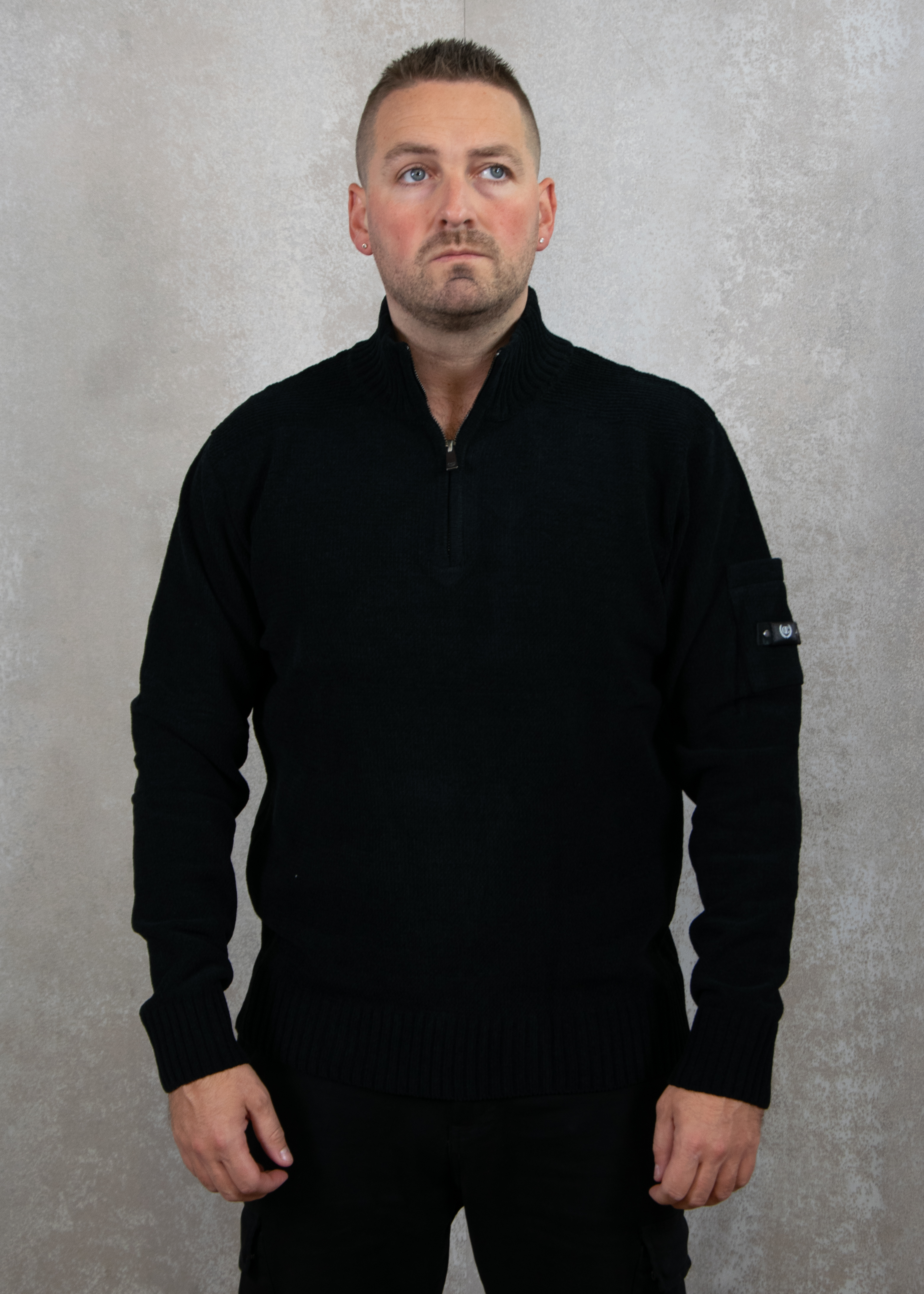 Quotrell Combat knitted halfzip
