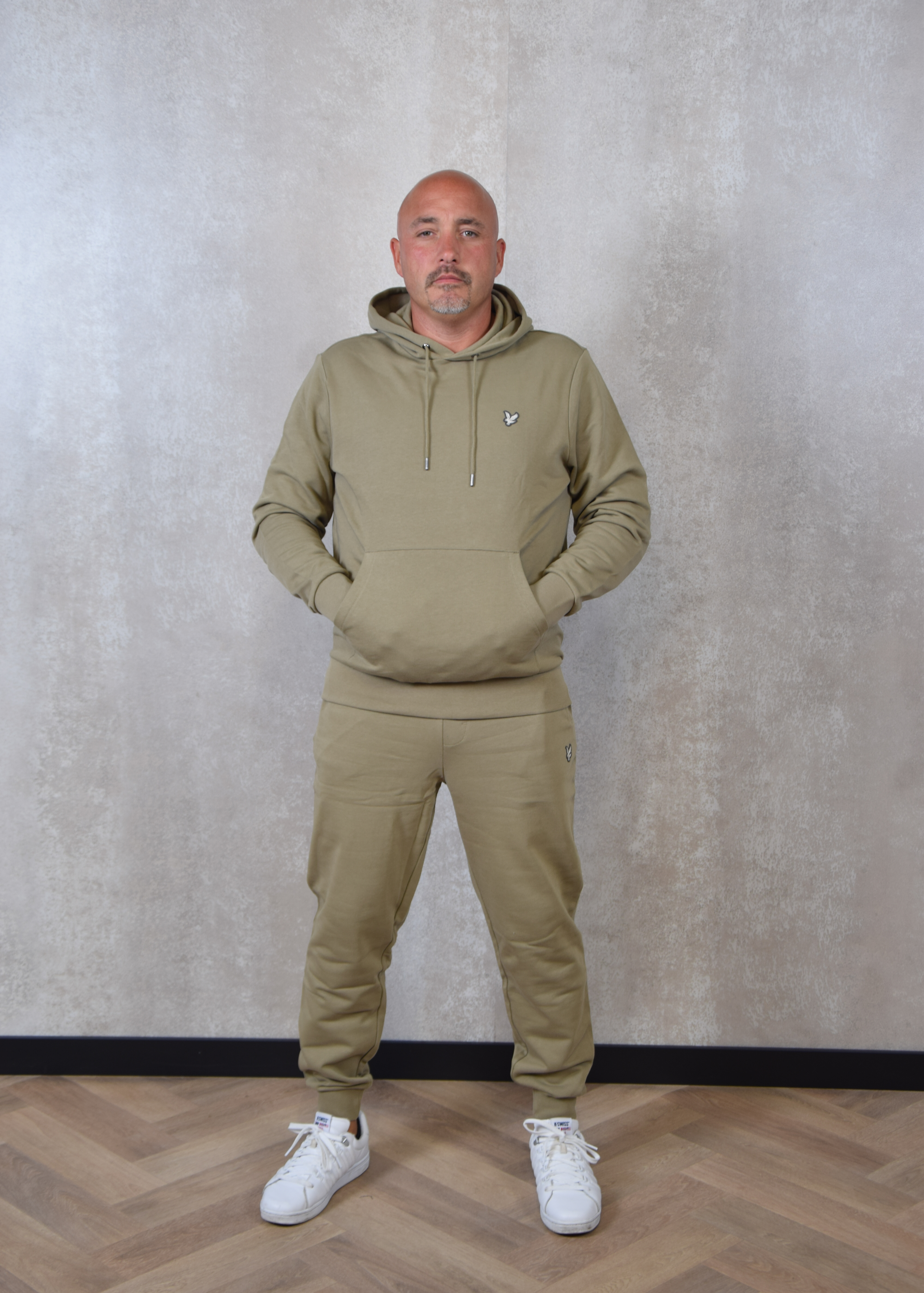 Lyle and Scott Diagonal waeve french terry hoodie