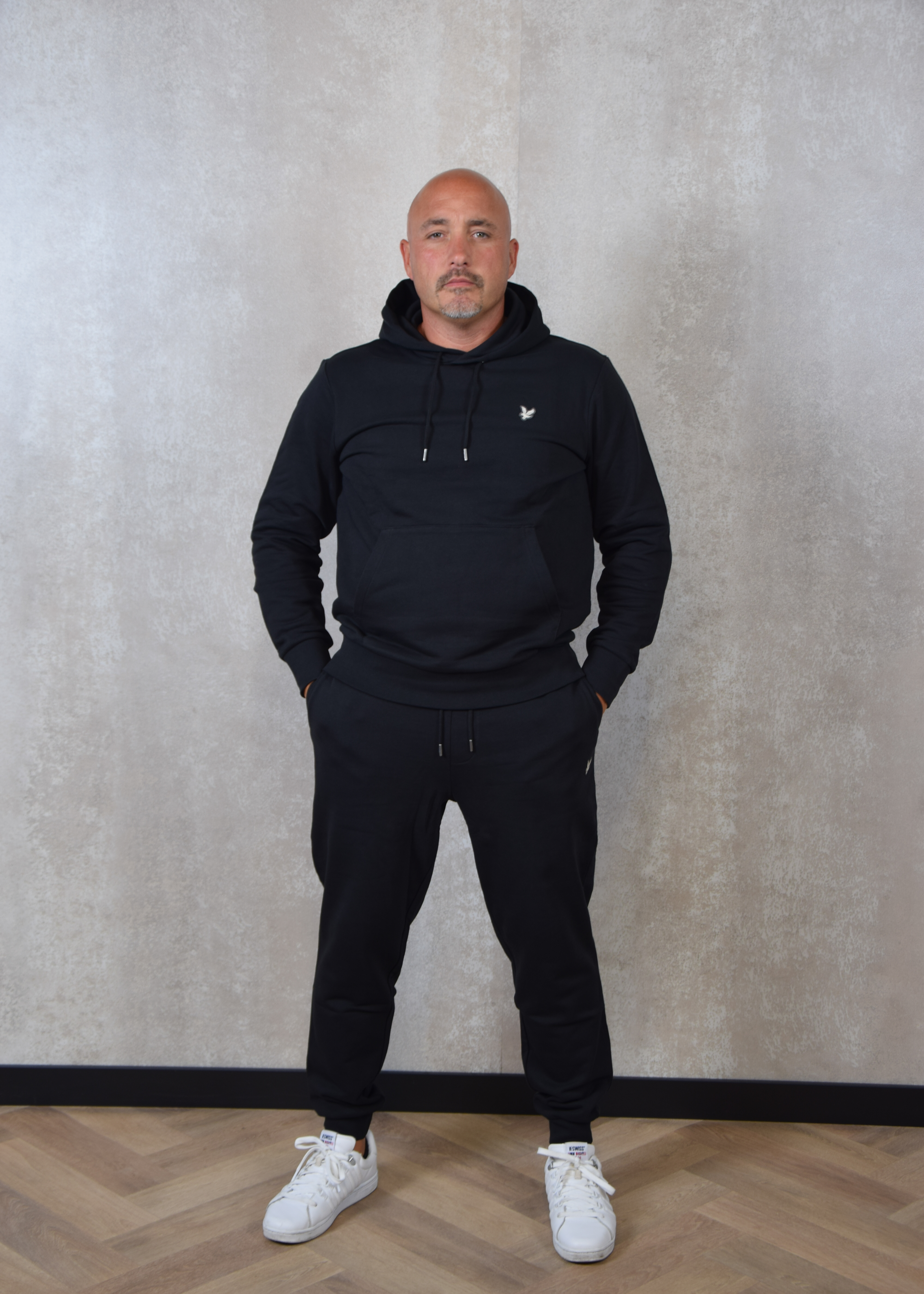 Lyle and Scott Diagonal waeve french terry hoodie